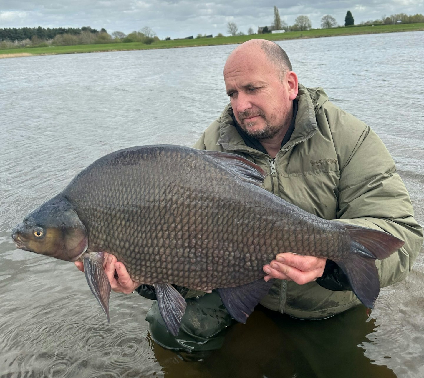 Lee Snow with the 'smaller' 17lb 1oz bream.