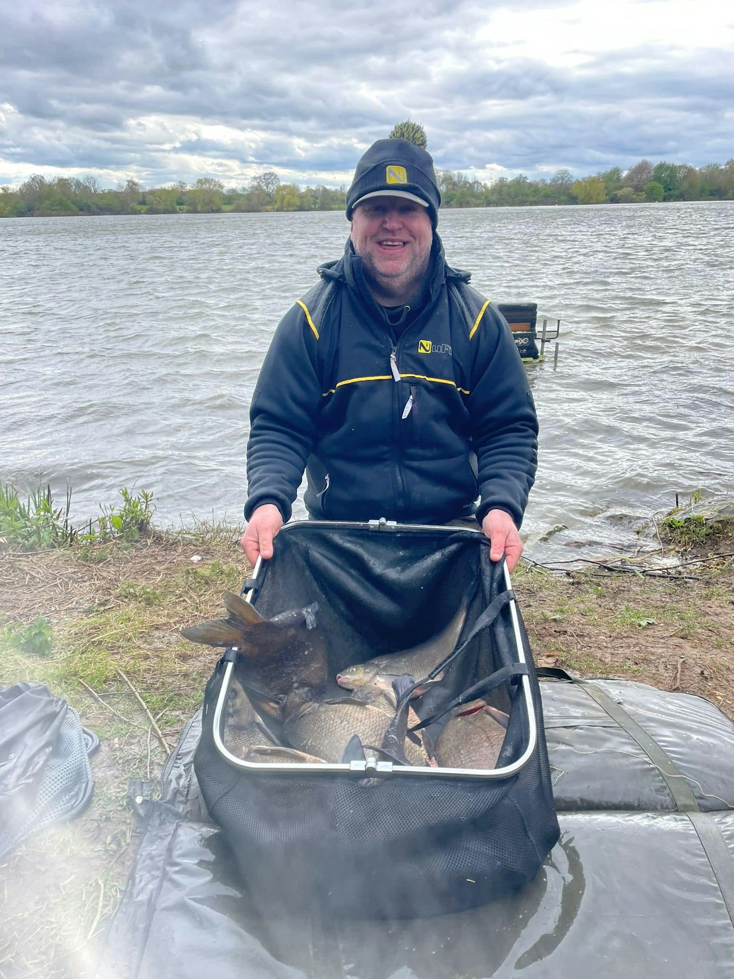 Matt Wright with part of his 100lb bag of bream.