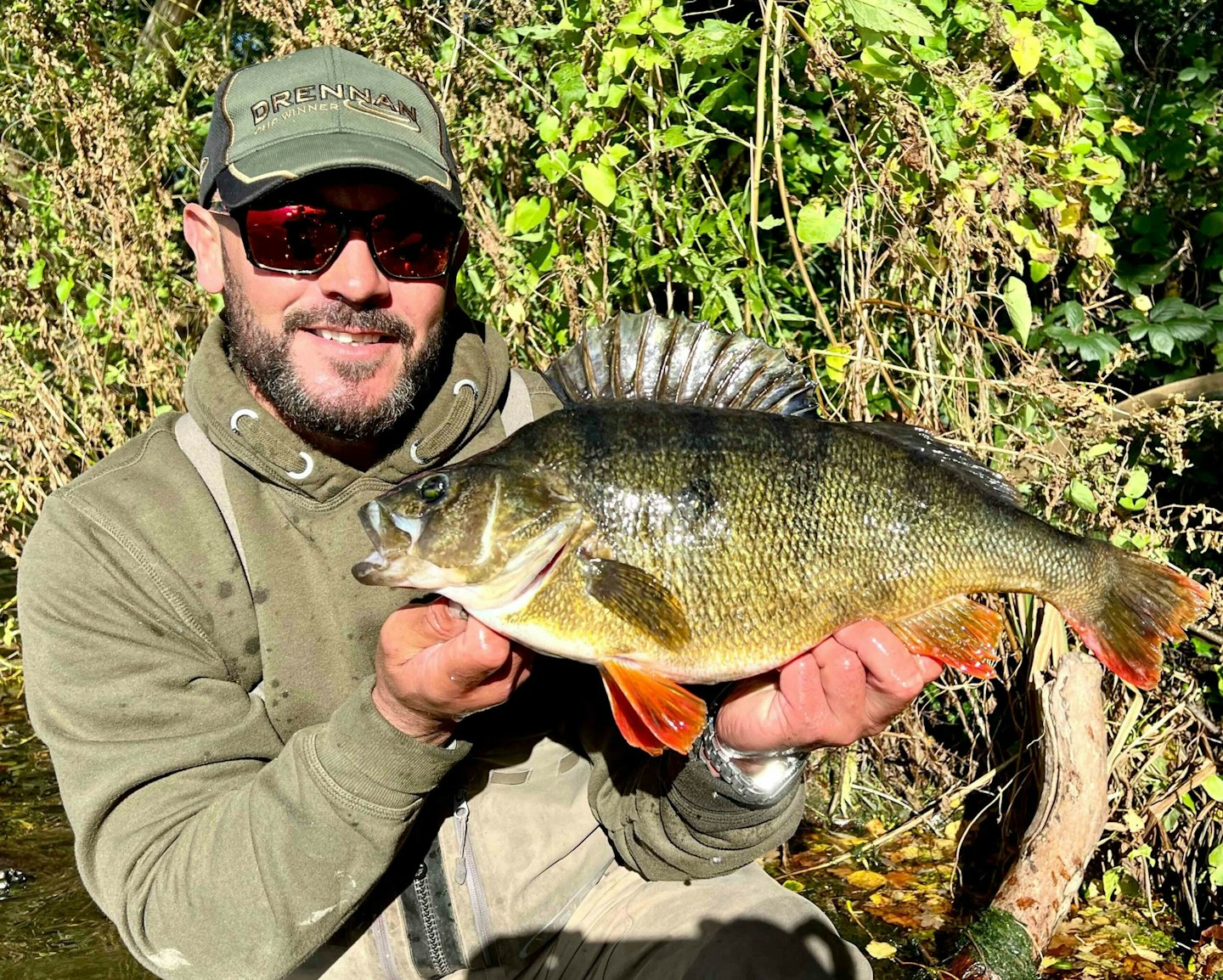 This 5lb 4oz perch was a fish not to be sniffed at!