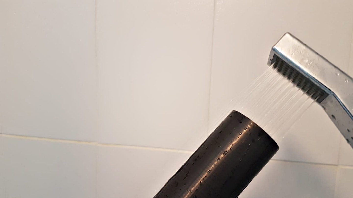 A shower will help remove internal grit and detritus from your pole.