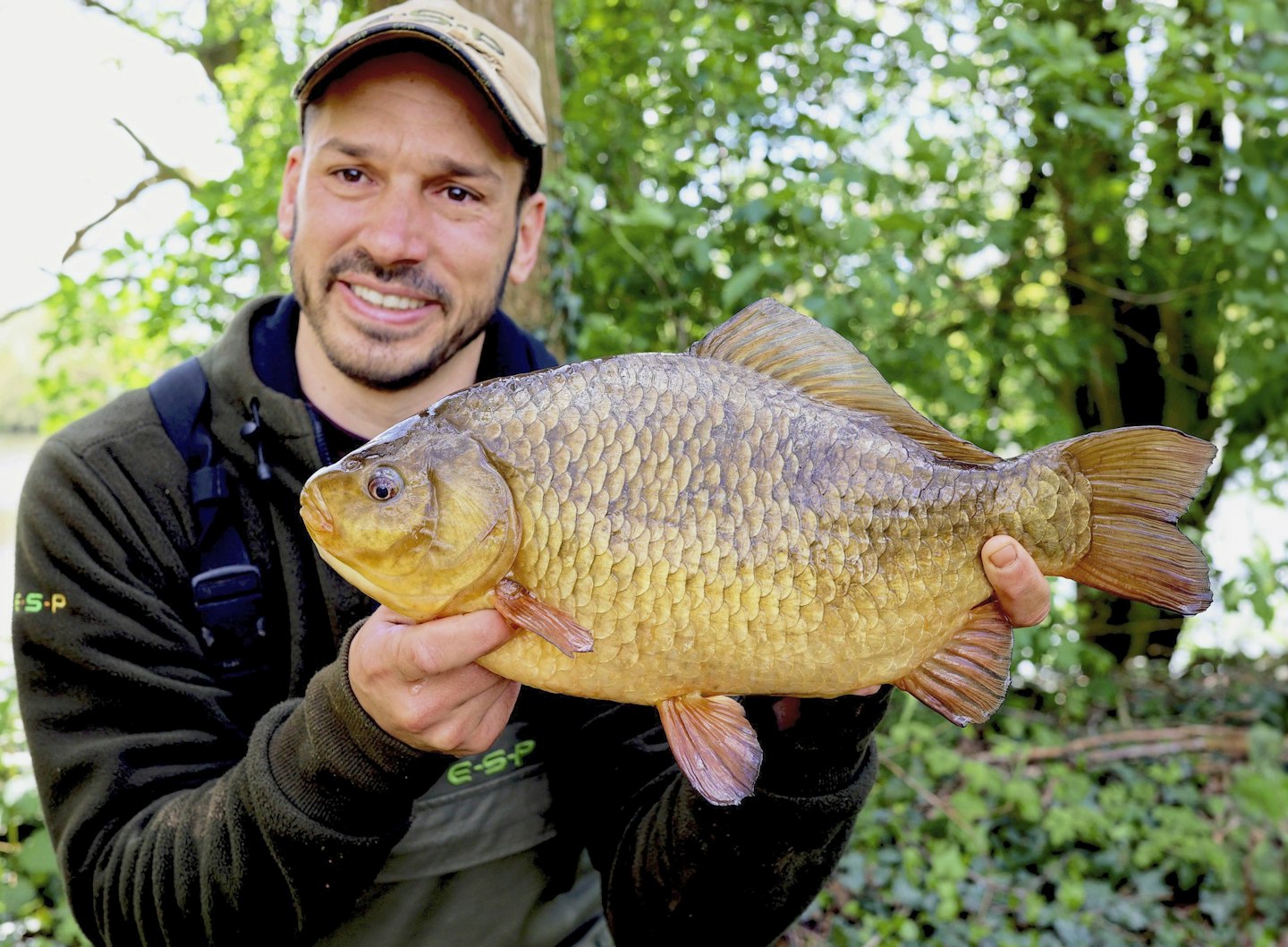 Dan with his new PB crucian weighing 4lb, caught on these exact tactics.