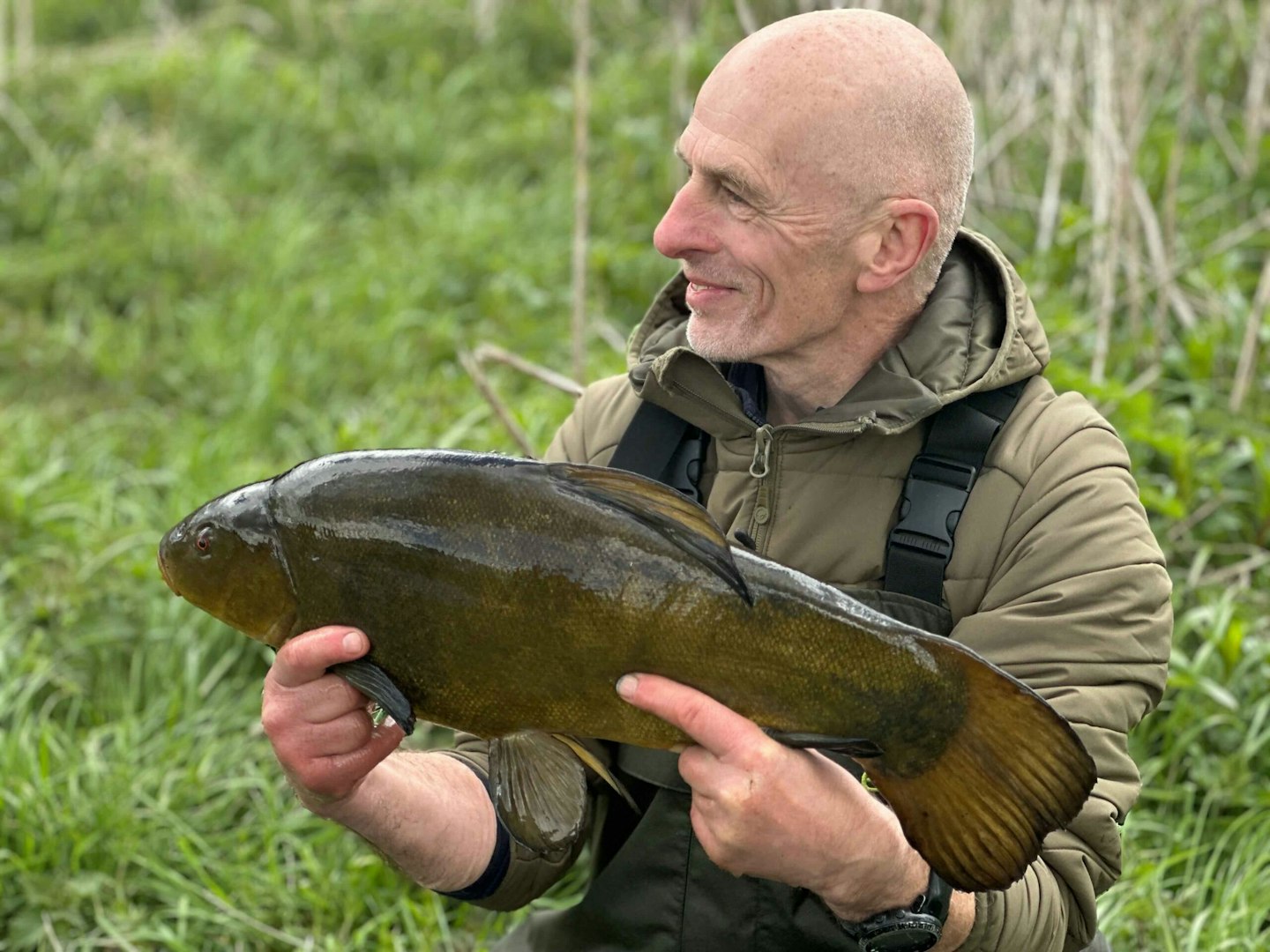 One of the many tench that chairman Pat Dower has caught.