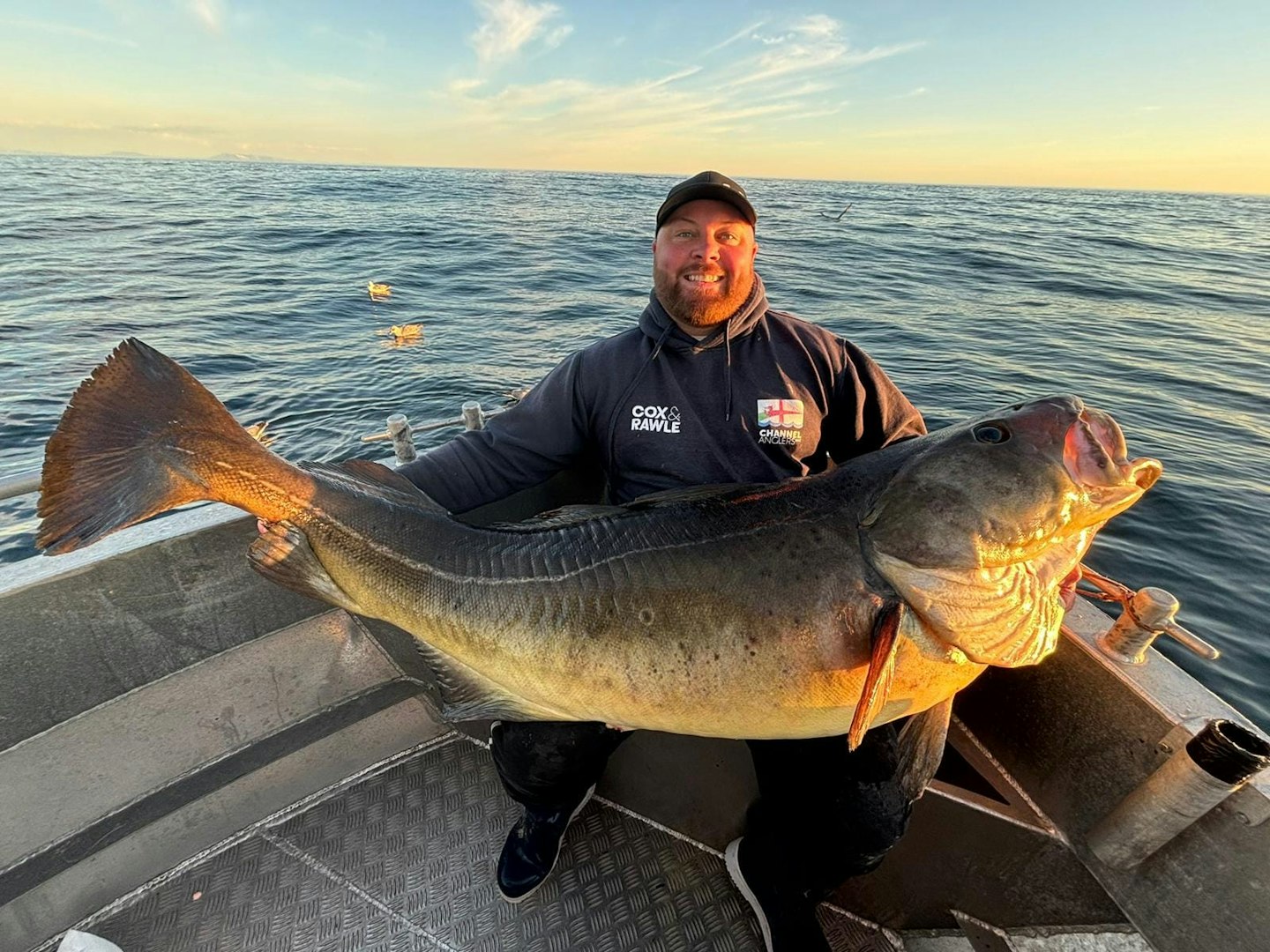 Daniel Pipe with a potential world record cod.