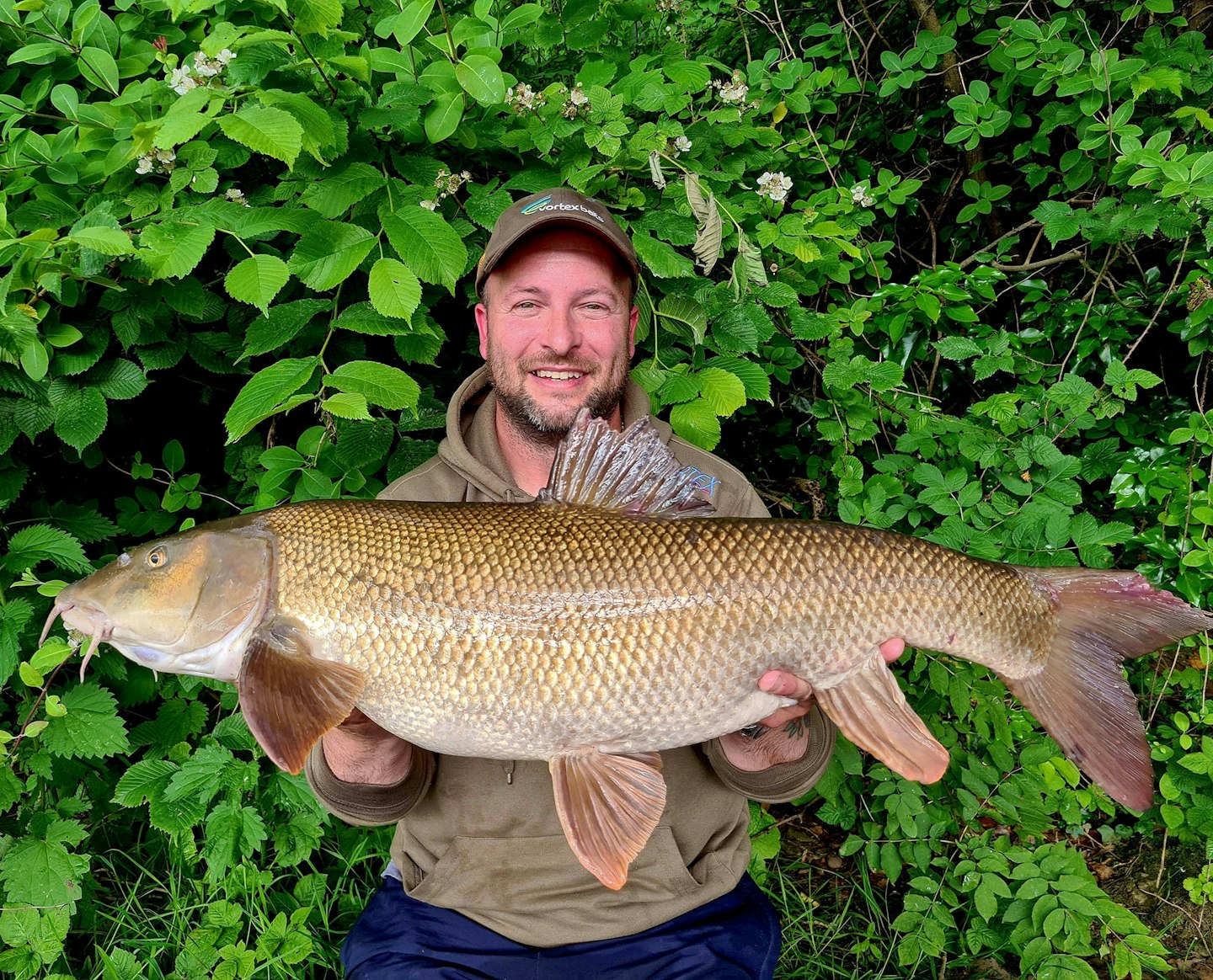 Jay Elliott with a tremendous barbel.