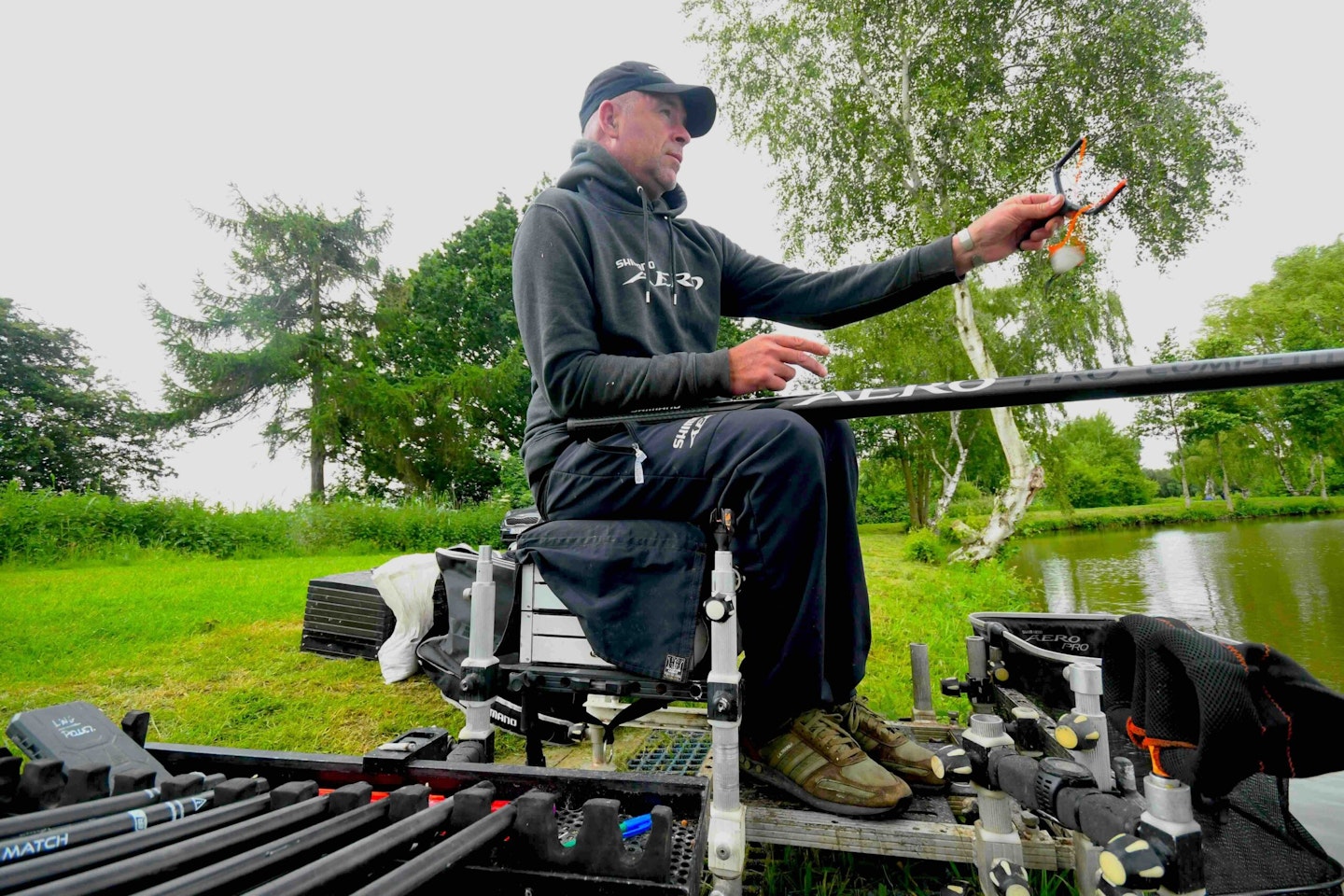 Sitting correctly is one of the most important aspects of pole fishing.