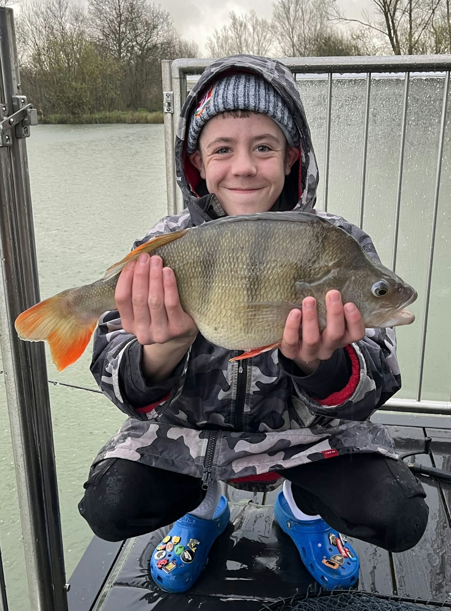 JJ with his colossal 5lb 2oz perch.