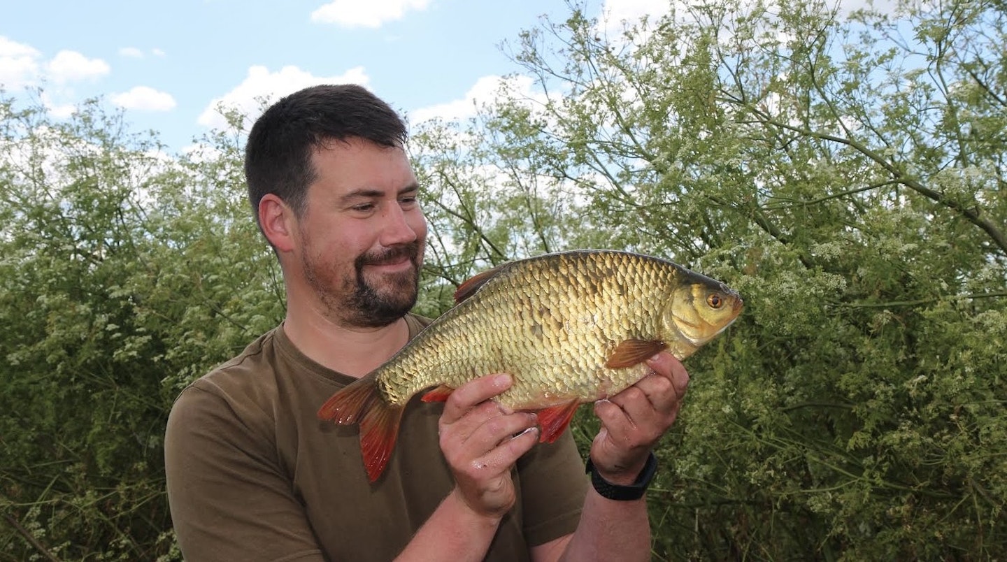 James Denison with his magnificent 3lb rudd.