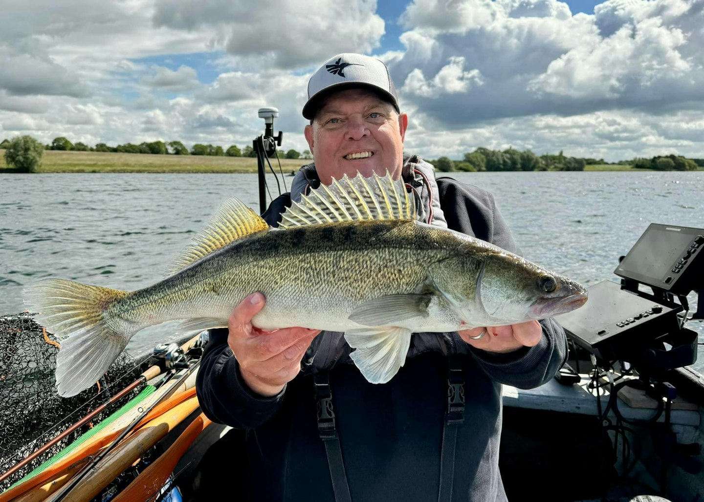 One of the many zander that were caught over the two days.