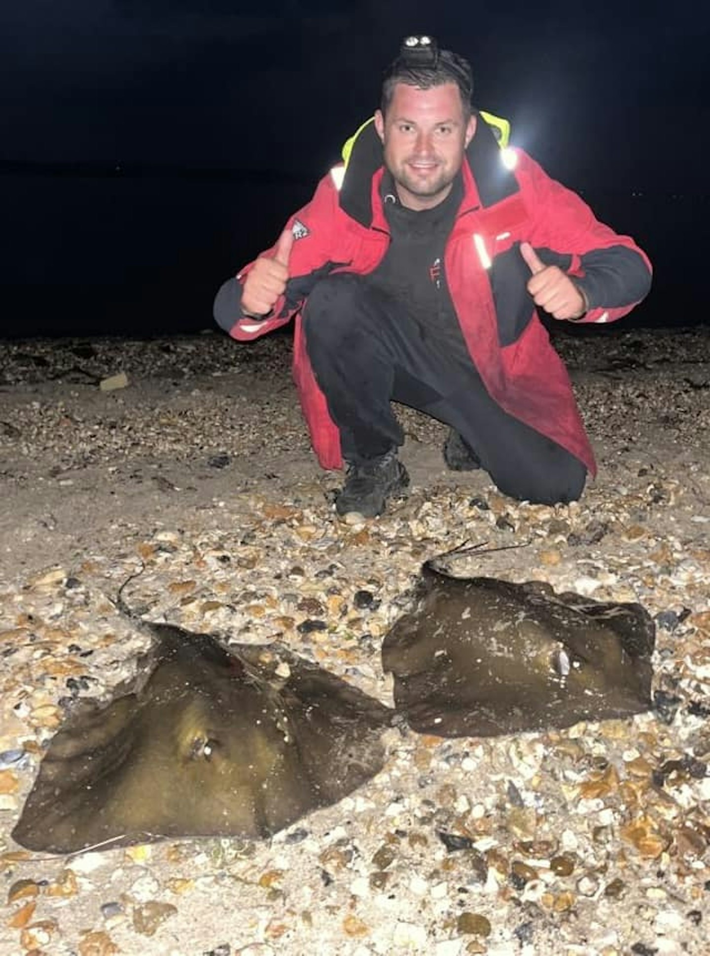 Les with part of his five stingray haul.