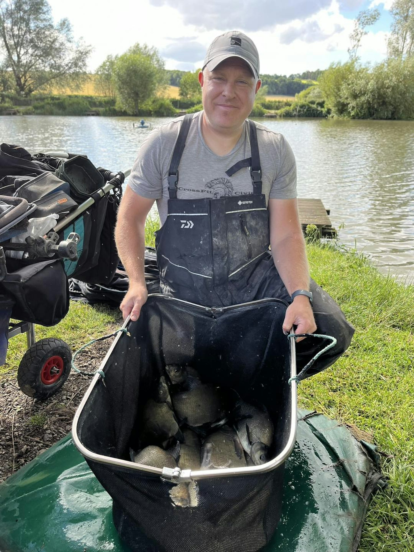 Matthew Skyme with part of his 120lb match winning catch.