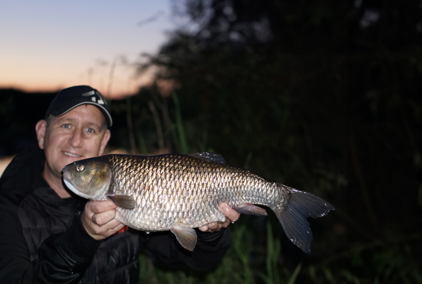 Alfie was lost for words when he landed this enormous 8lb 4oz chub.