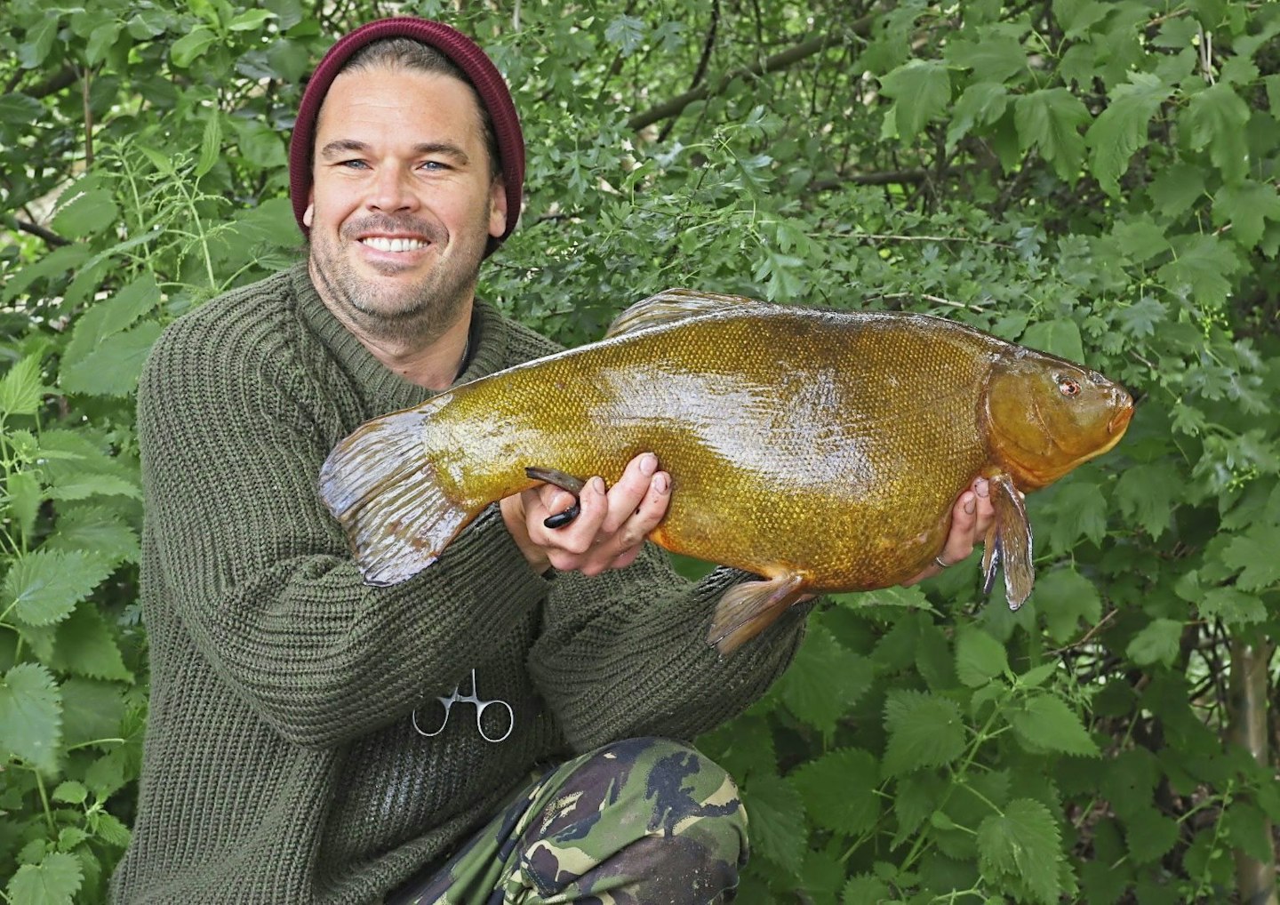 James Crosby with his superb 11lb 8oz tench