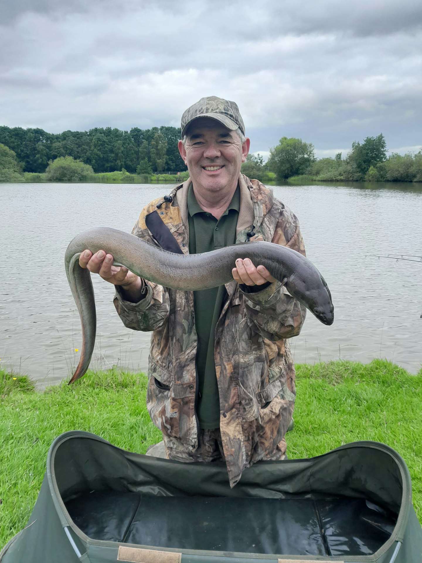 Neil Hardy with an exceptional eel