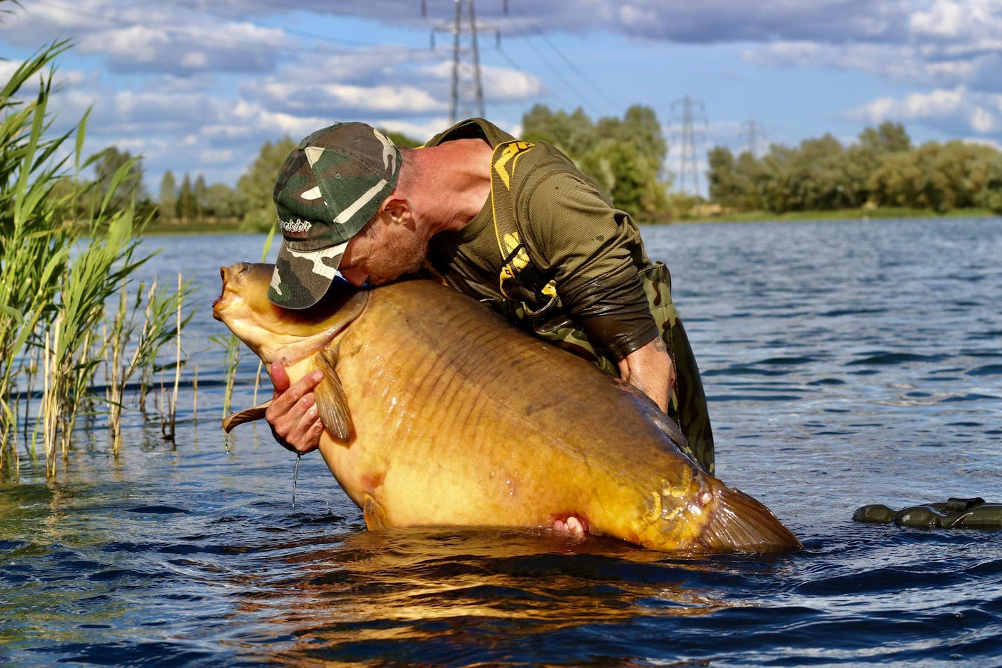 All 58lb of Martin's new PB carp