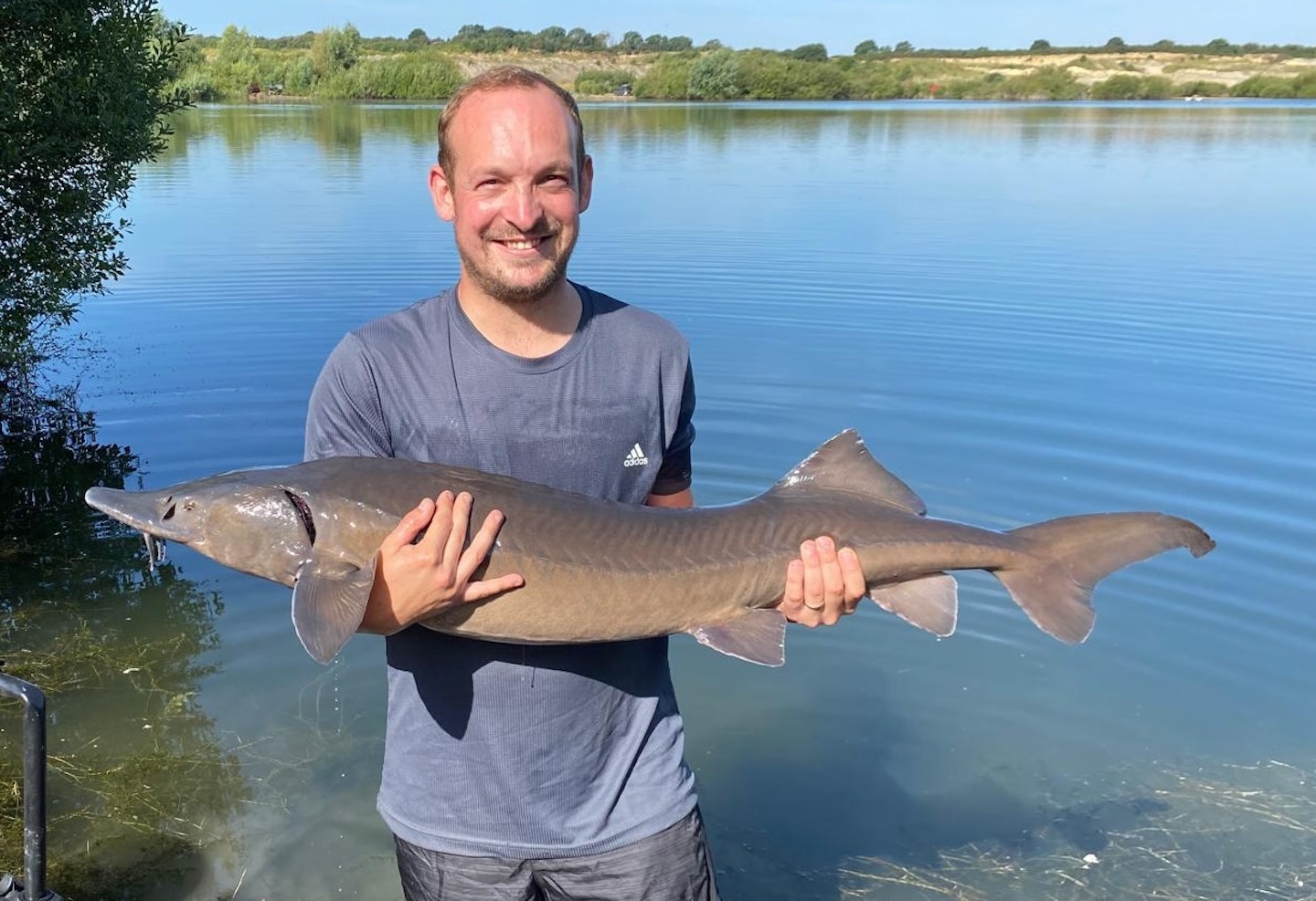 A once in a lifetime fish on a pole