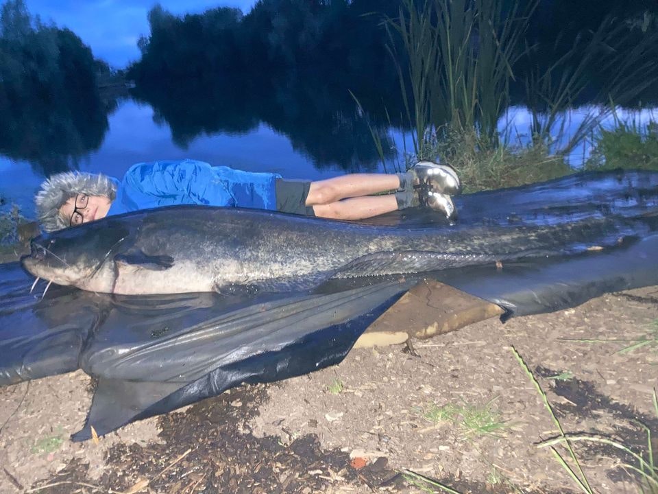 Finley with his new catfish PB