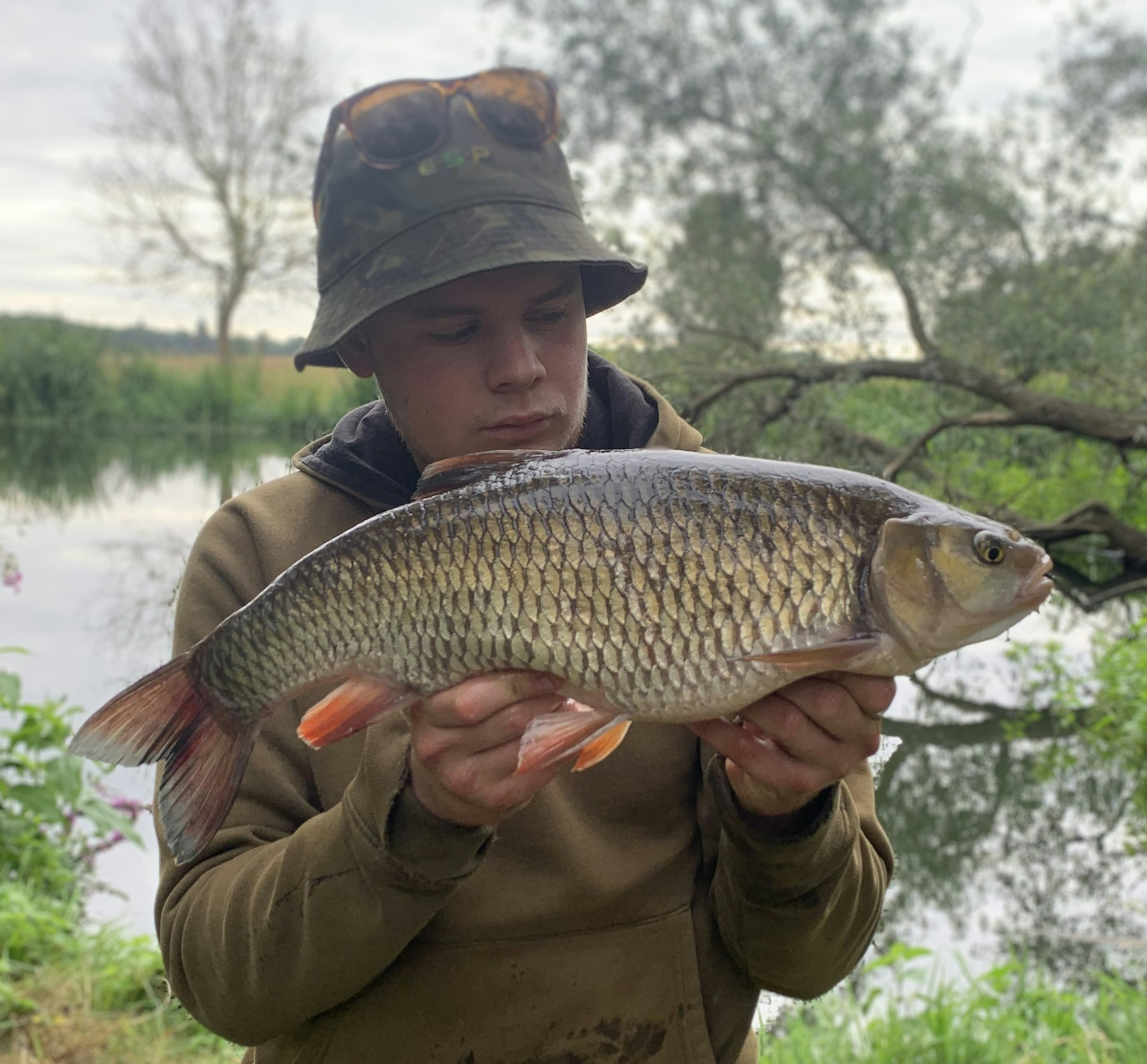 Cameron Sutcliffe with his new PB 7lb 6oz chub