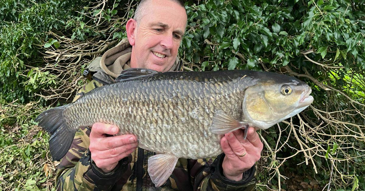 Martin holding the biggest chub of the 25/26 fishing season