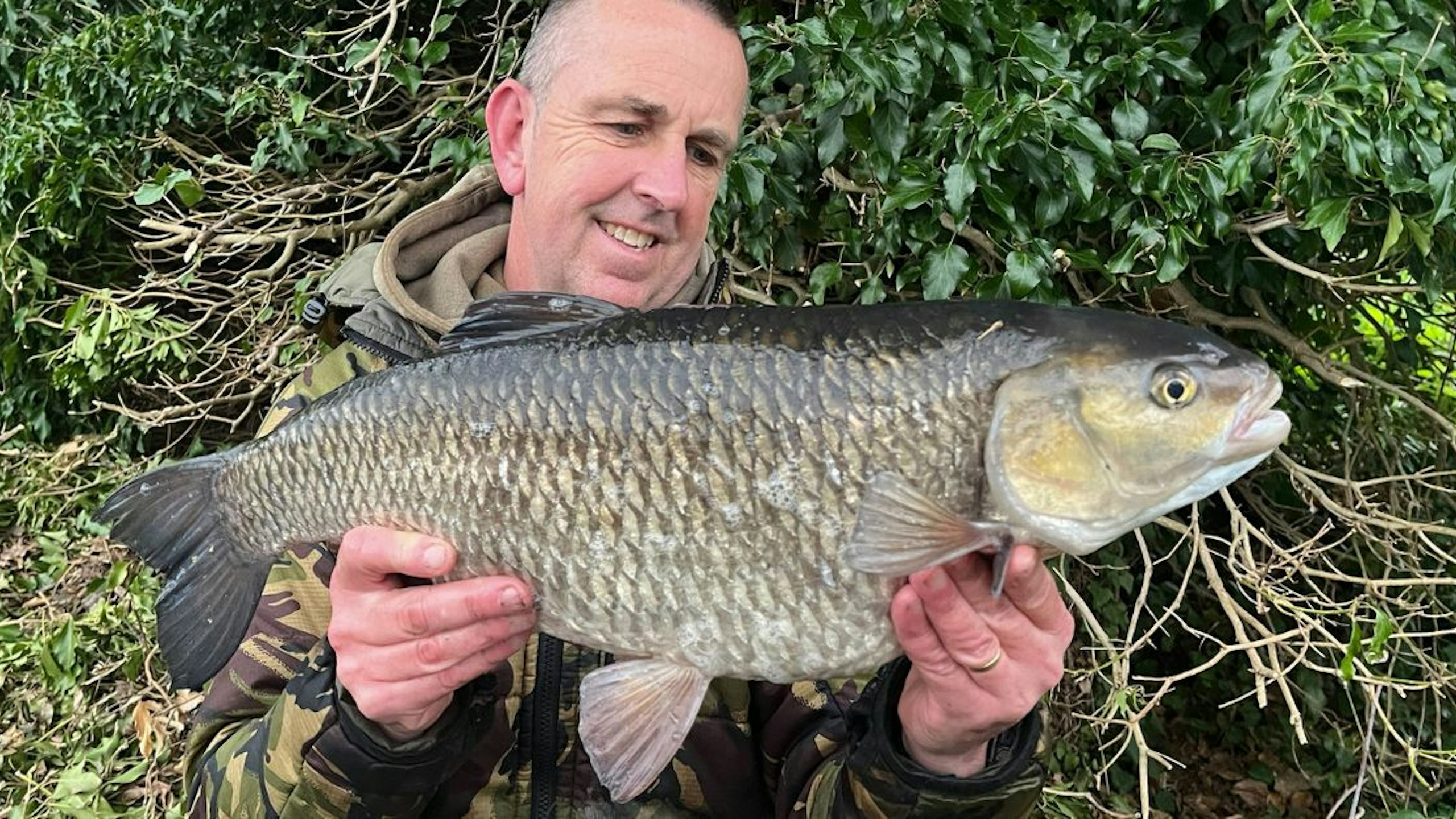 Martin holding the biggest chub of the 25/26 fishing season