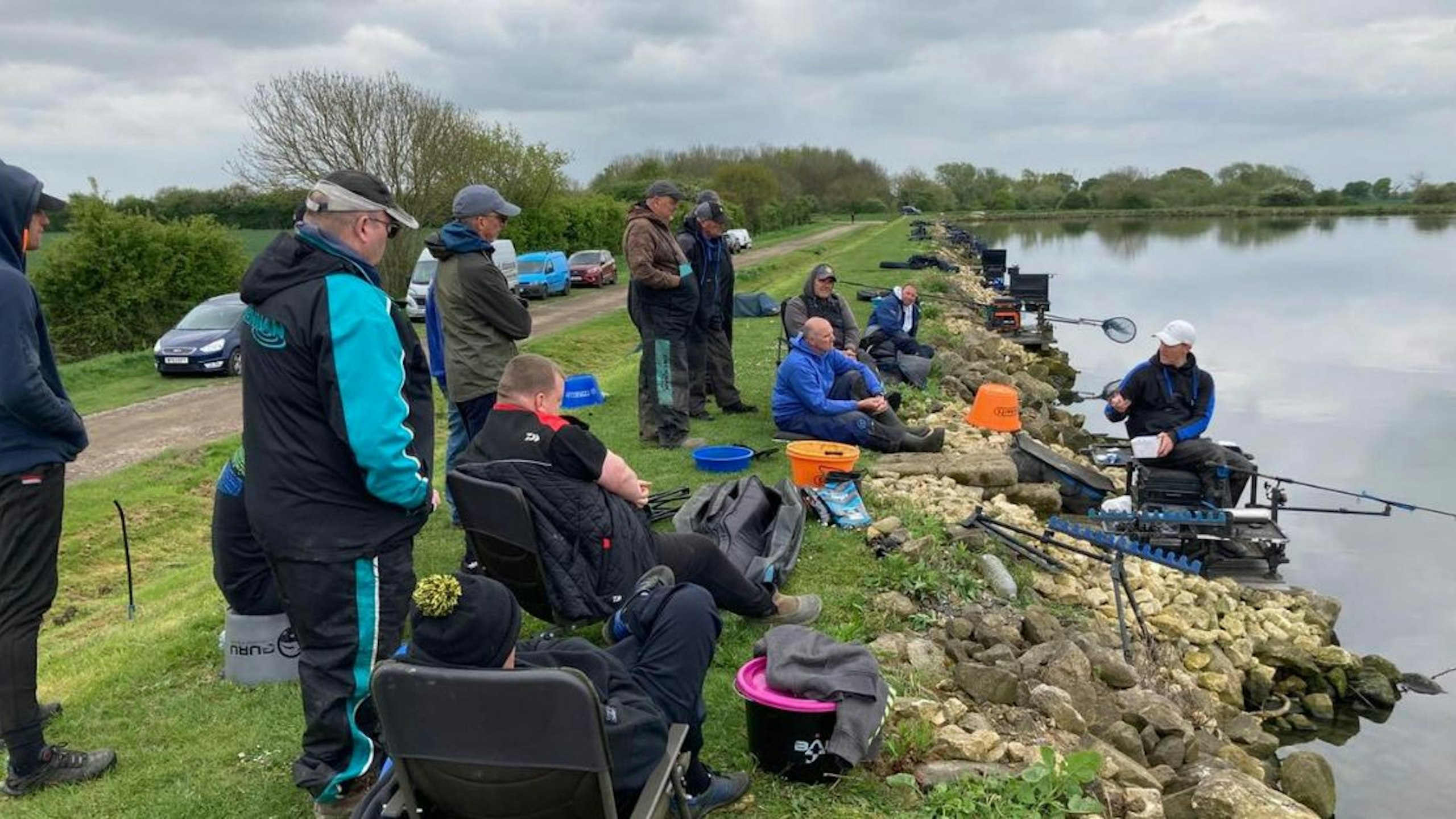 Anglers over 50 enjoying a coaching day on the bank