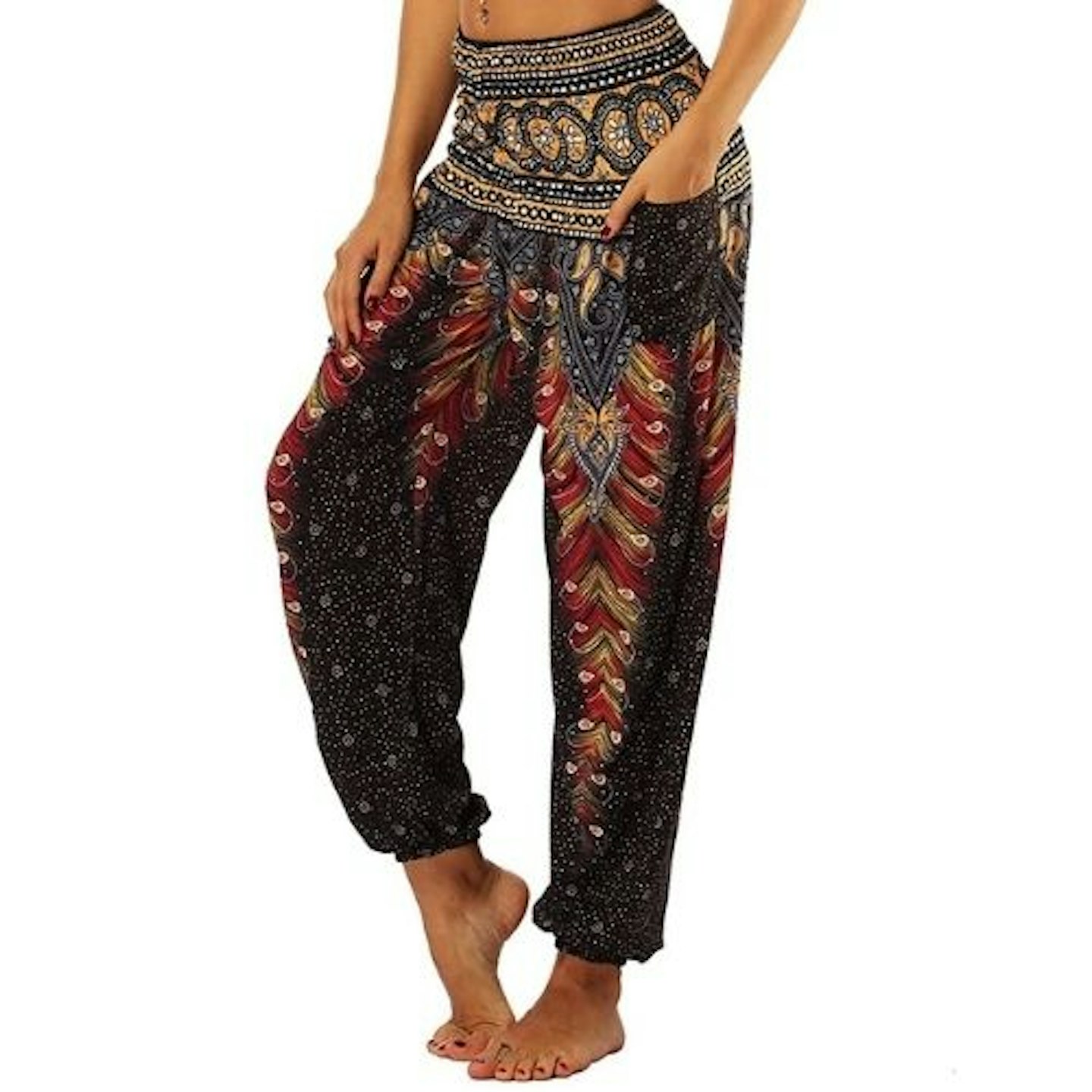 Nuofengkudu Women's Harem Hippie Pants 