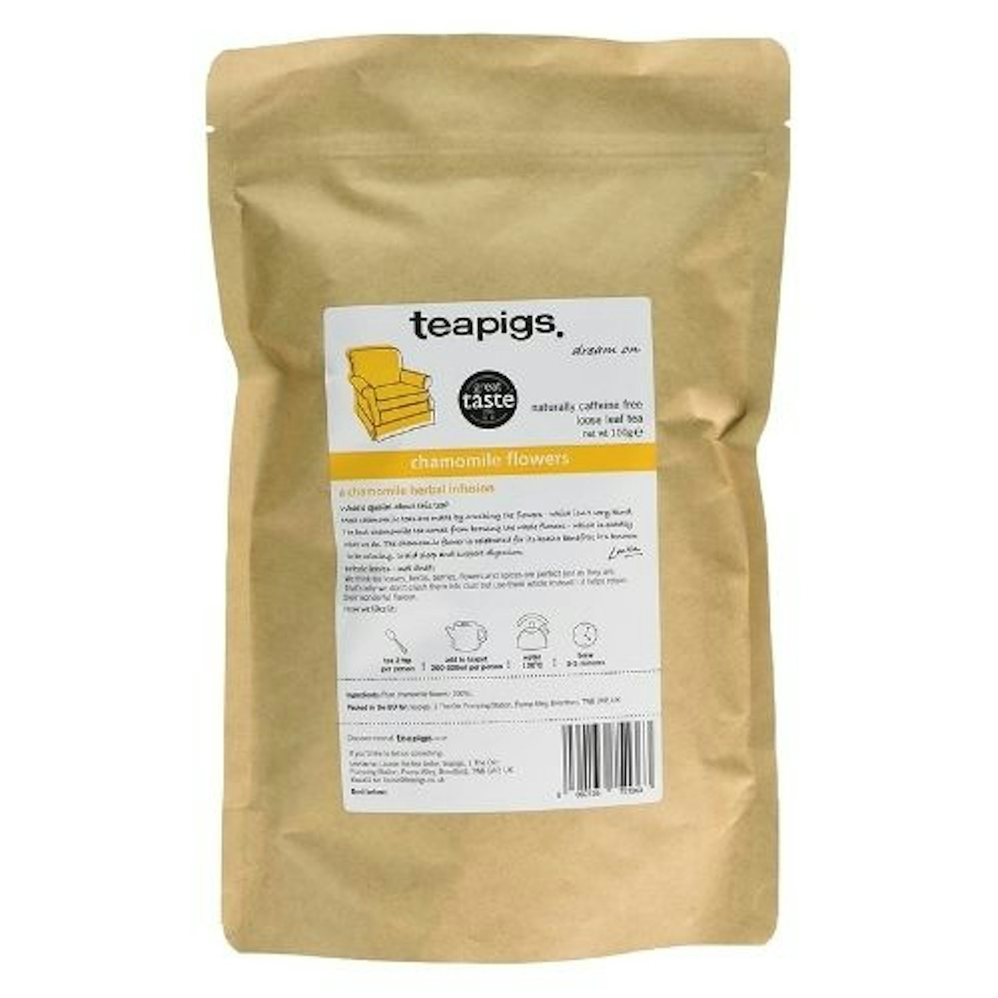 Teapigs Chamomile Flowers Loose Tea Made with Whole Flowers (1 Pack of 100g)