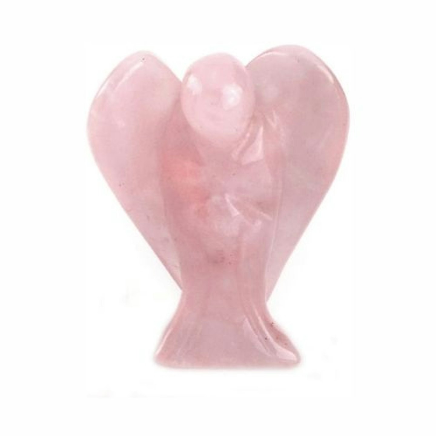 CrystalTears Natural Rose Quartz Crystal Pocket Guardian Angel
