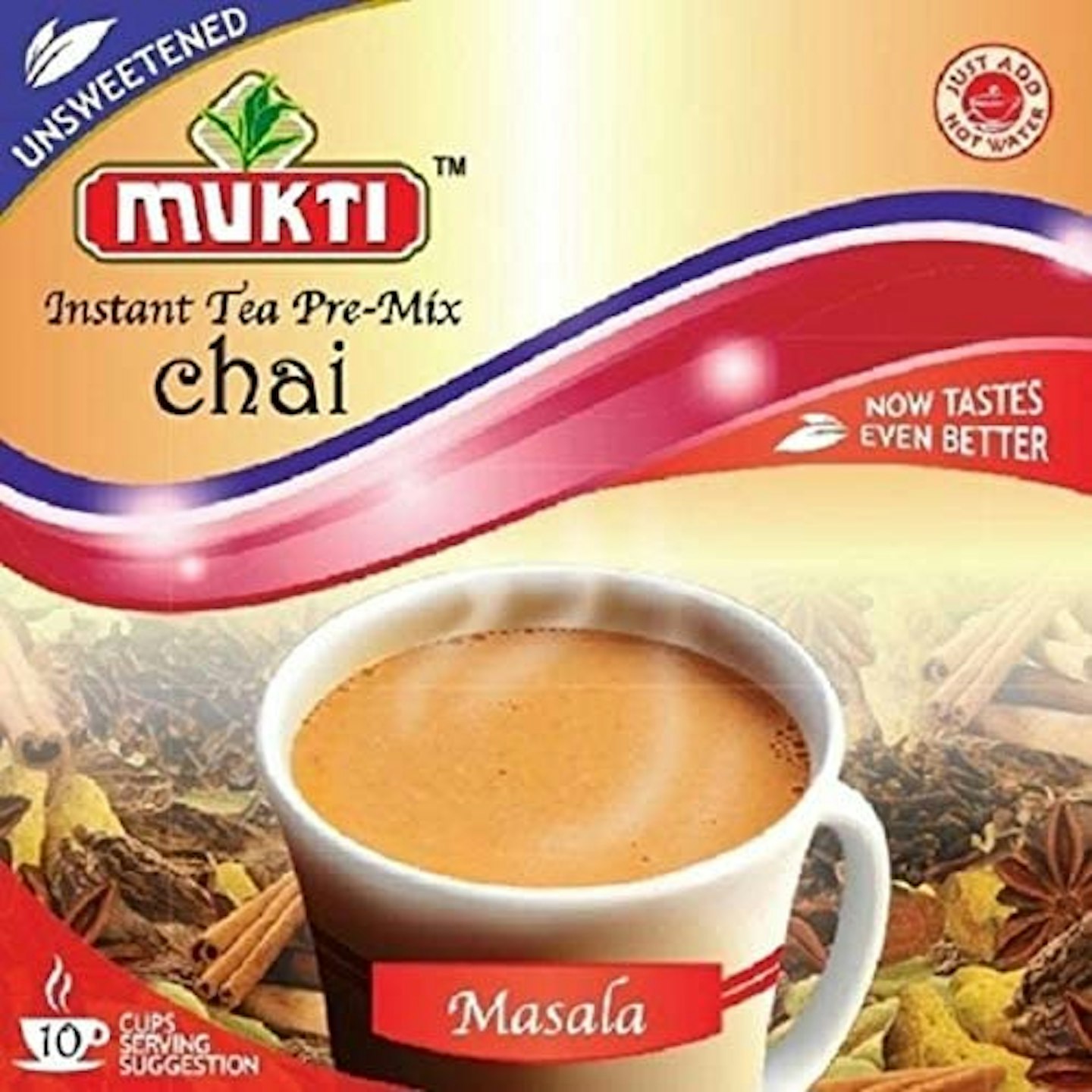 Mukti Instant Tea Pre-Mix Chai Masala Unweetened (10)