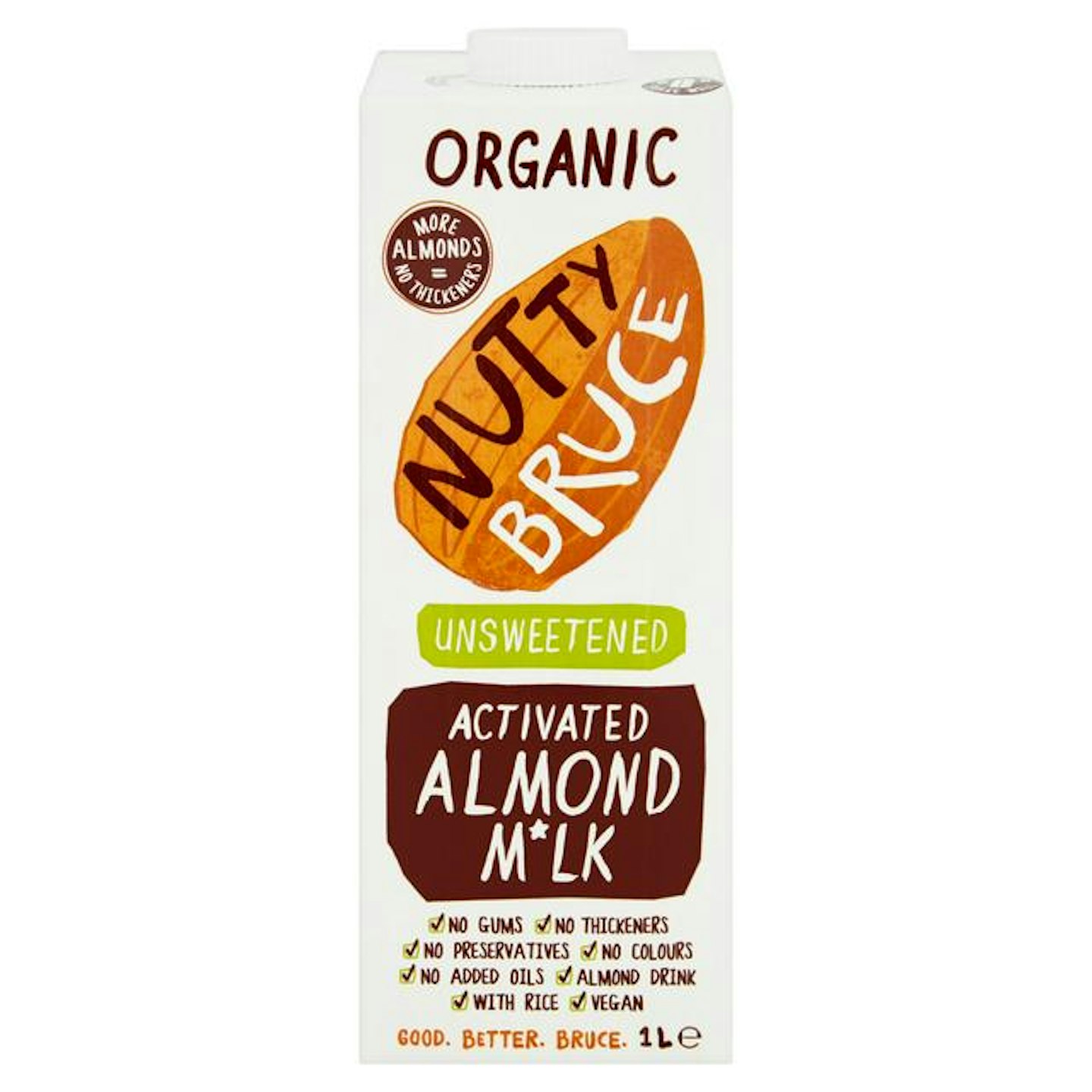 Nutty Bruce Activated Unsweetened Almond M*lk 1L