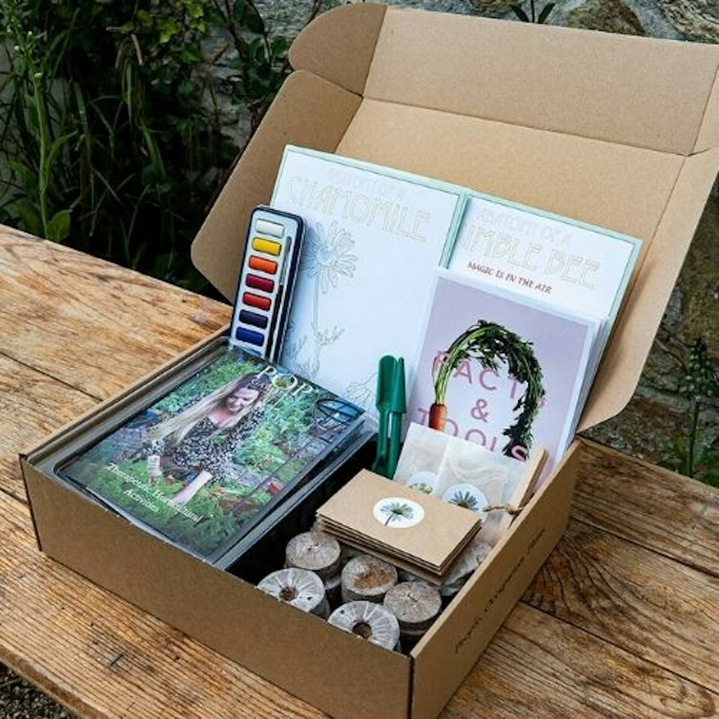 summer gardening and art wellbeing box