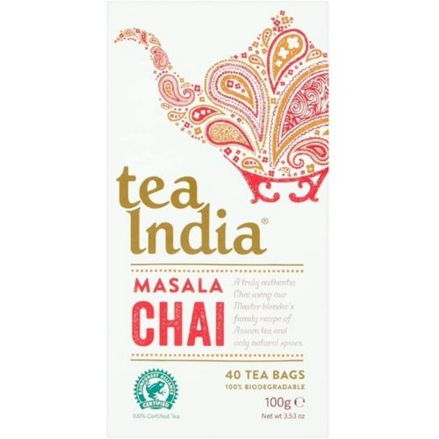 Tea India Masala Chai Tea Bags (40)