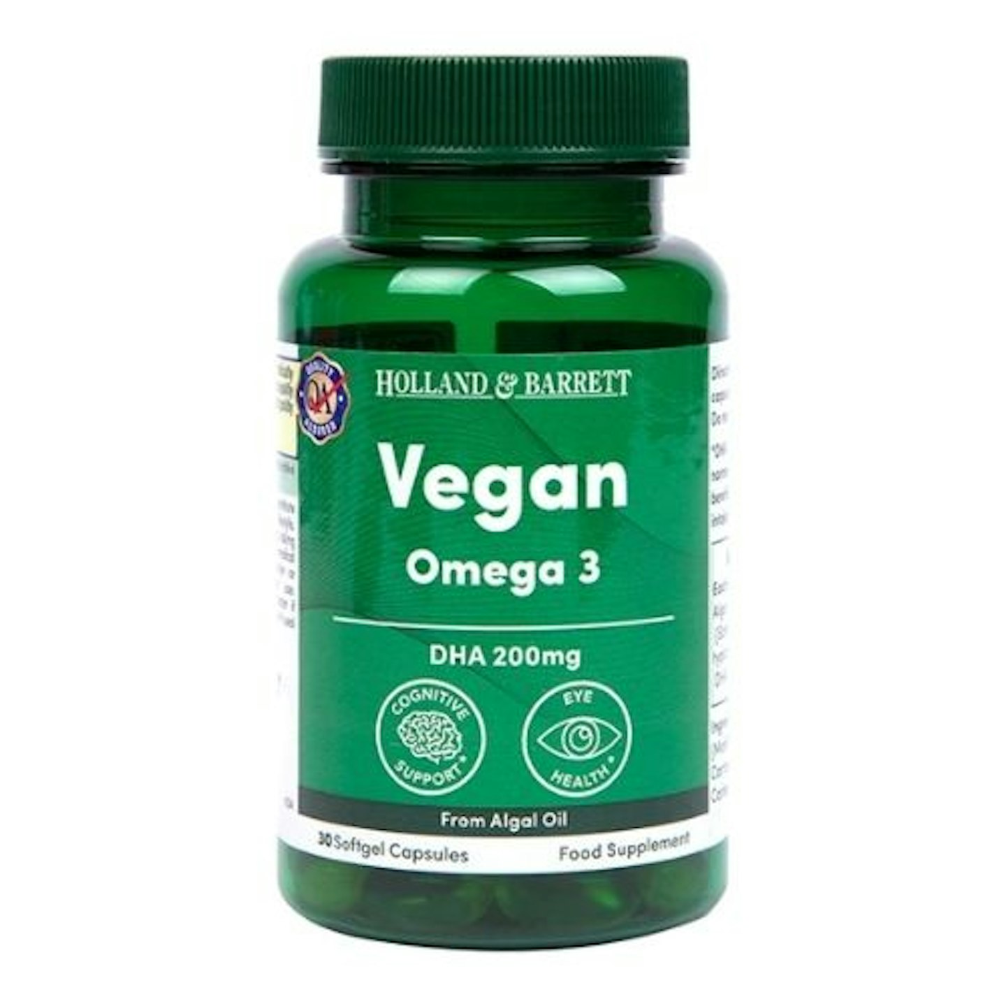 Holland & Barrett Vegan Omega 3 from Algal Oil 30 Softgel Capsules