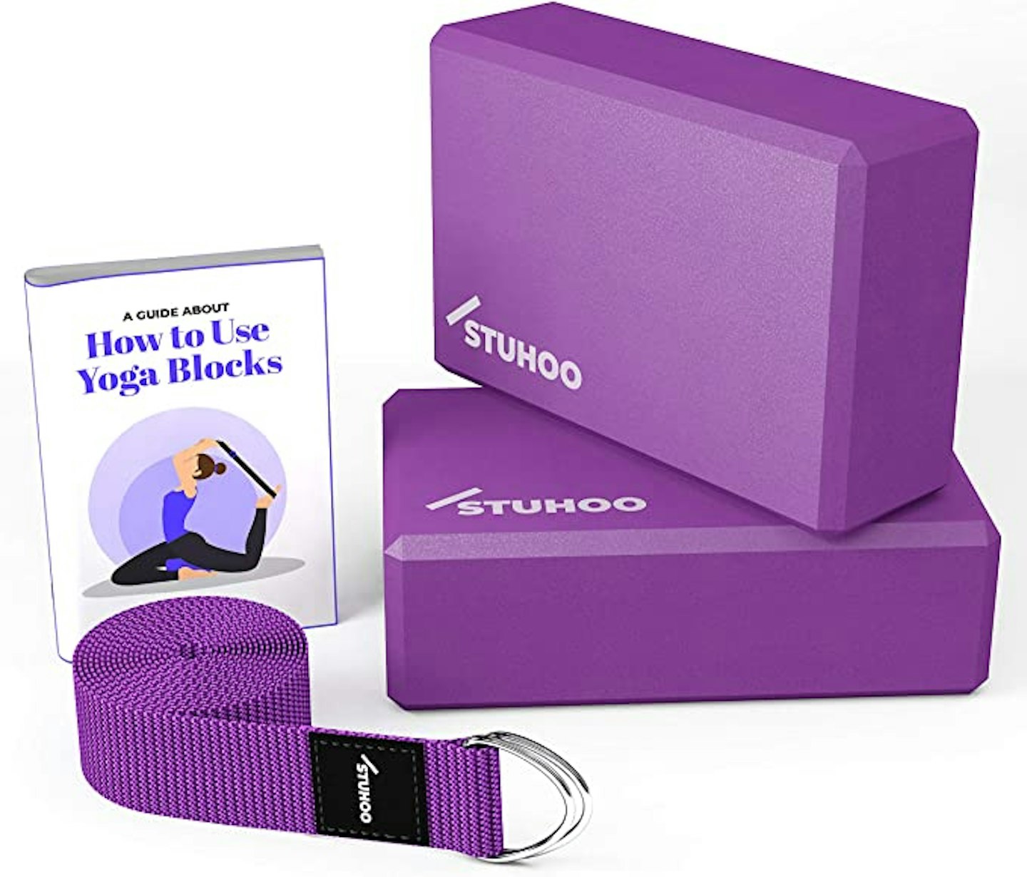 STUHOO Yoga Block & Strap (Set of 2)