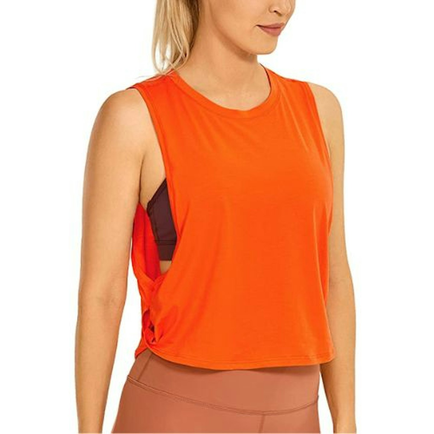 CRZ YOGA Women's Cotton Tank Crop