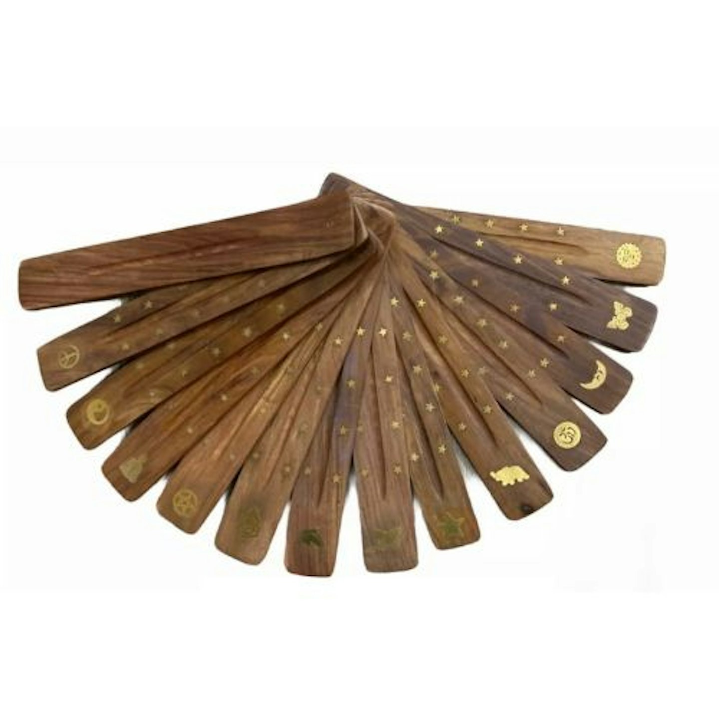 Premium Eco Friendly Vintage Wooden Incense Joss Stick Flat Holder Insense Ash Catcher