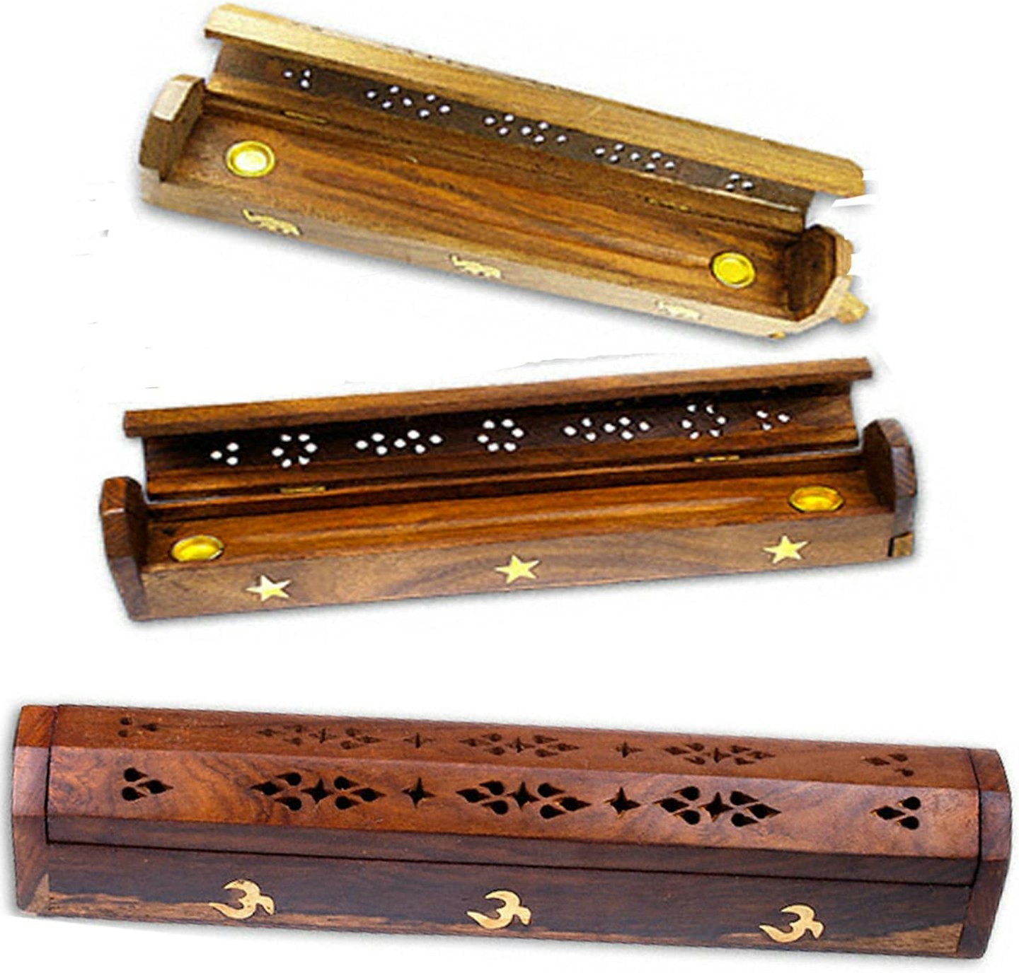 Wooden Incense Holder Box