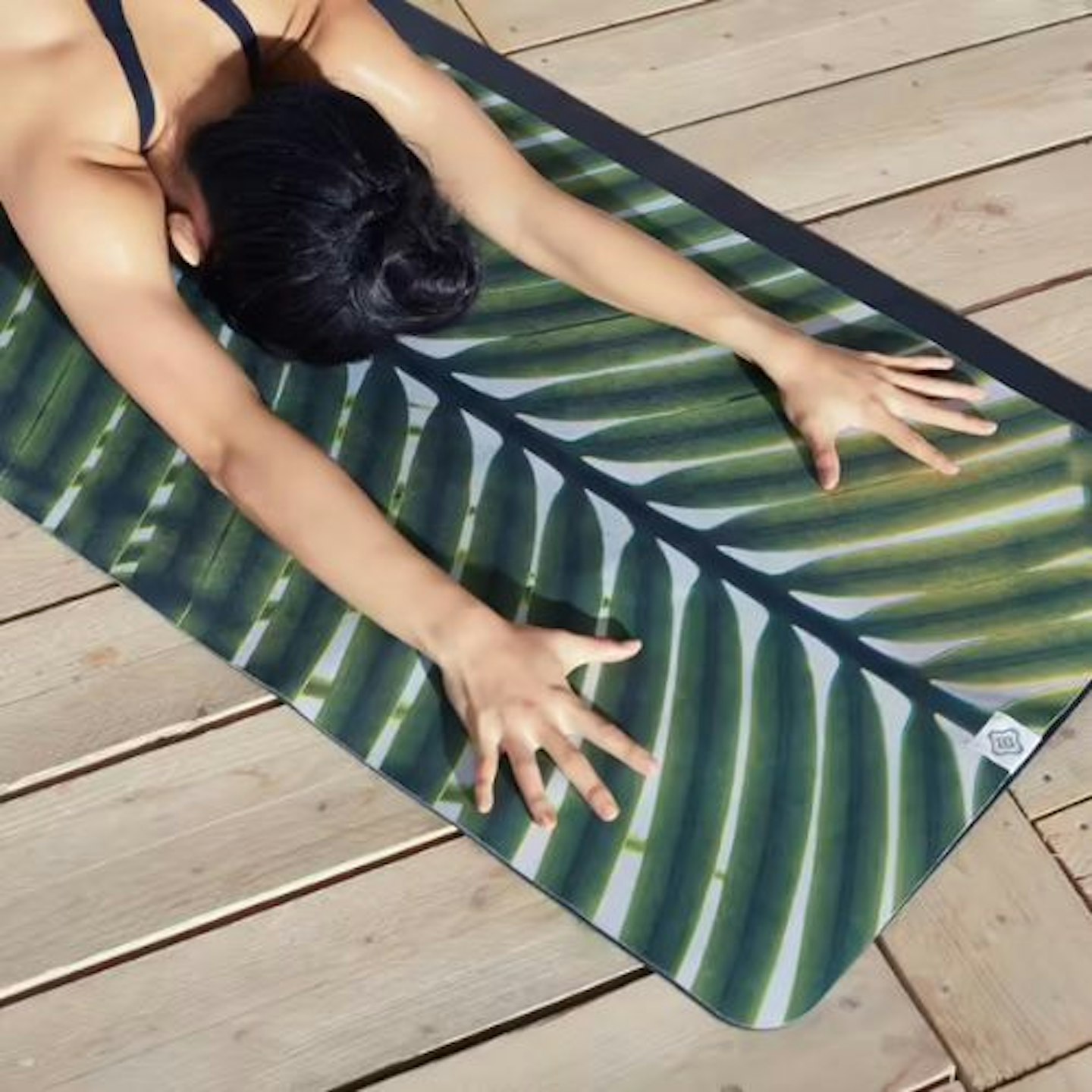 Kimjaly, Non-Slip Yoga Towel, Palm Leaf Print