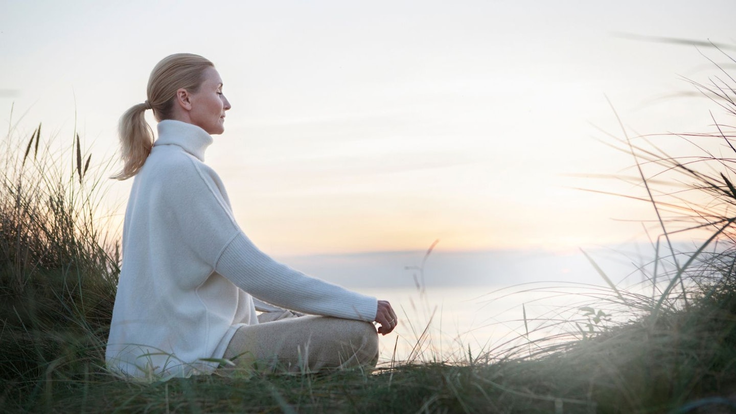 woman meditating