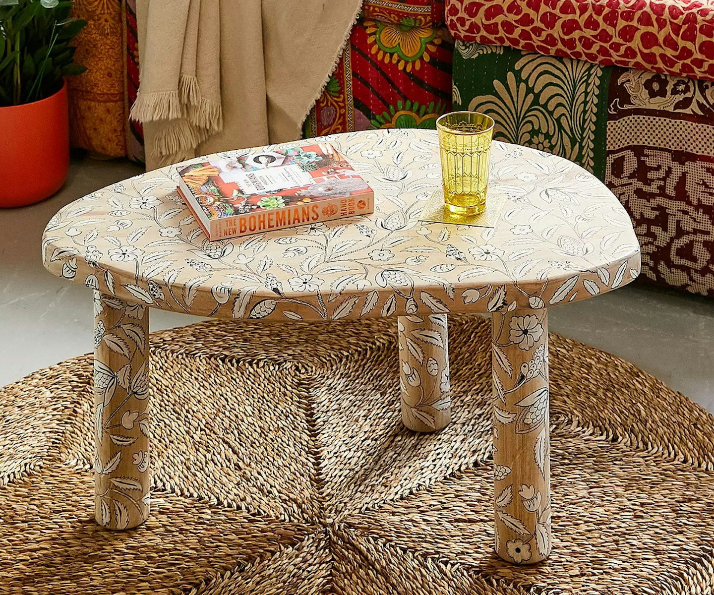 Natural Painted Coffee Table