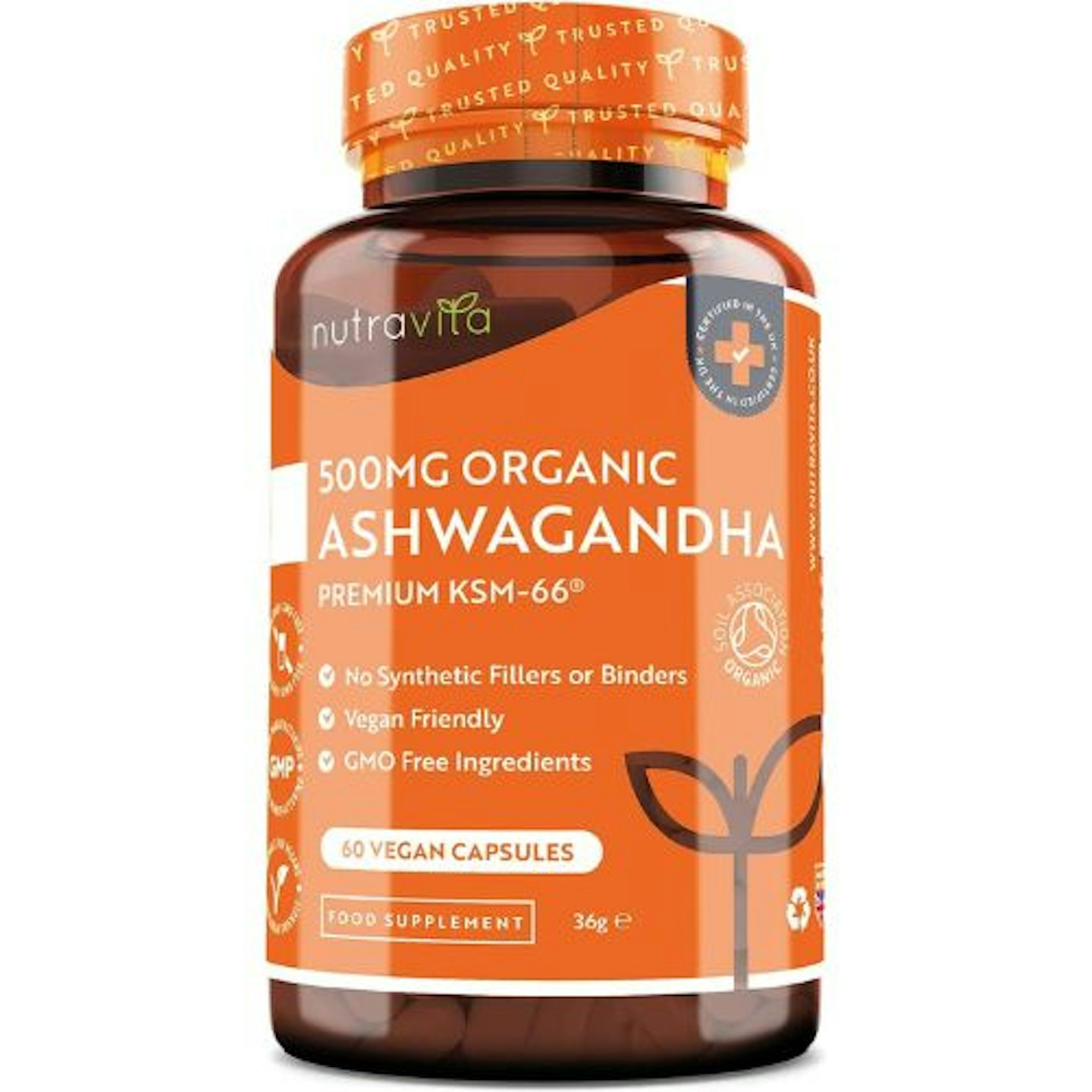 Organic Ashwagandha KSM-66 with 5% Withanolides