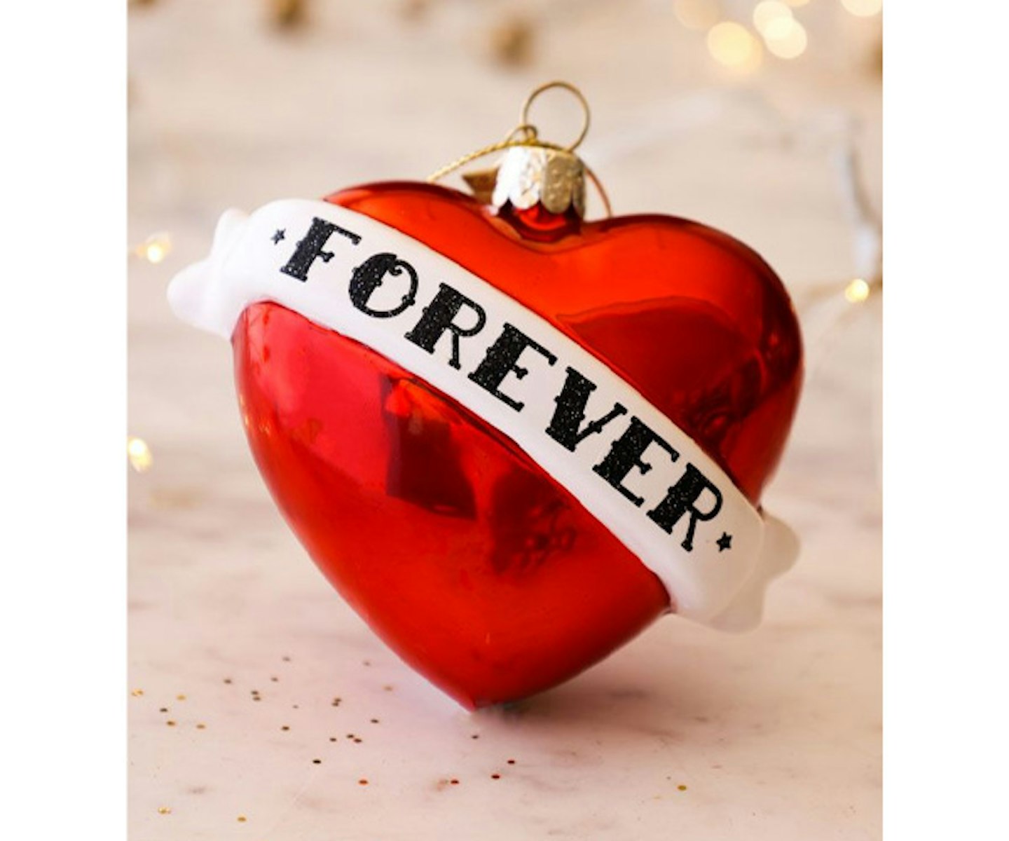 Red Forever Heart Christmas Decoration