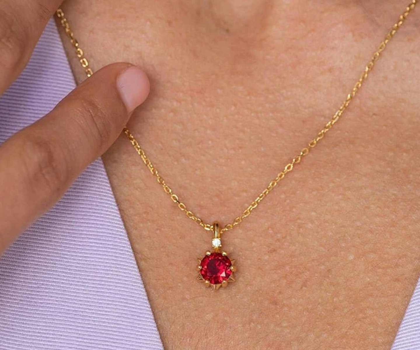 Ruby Star Necklace