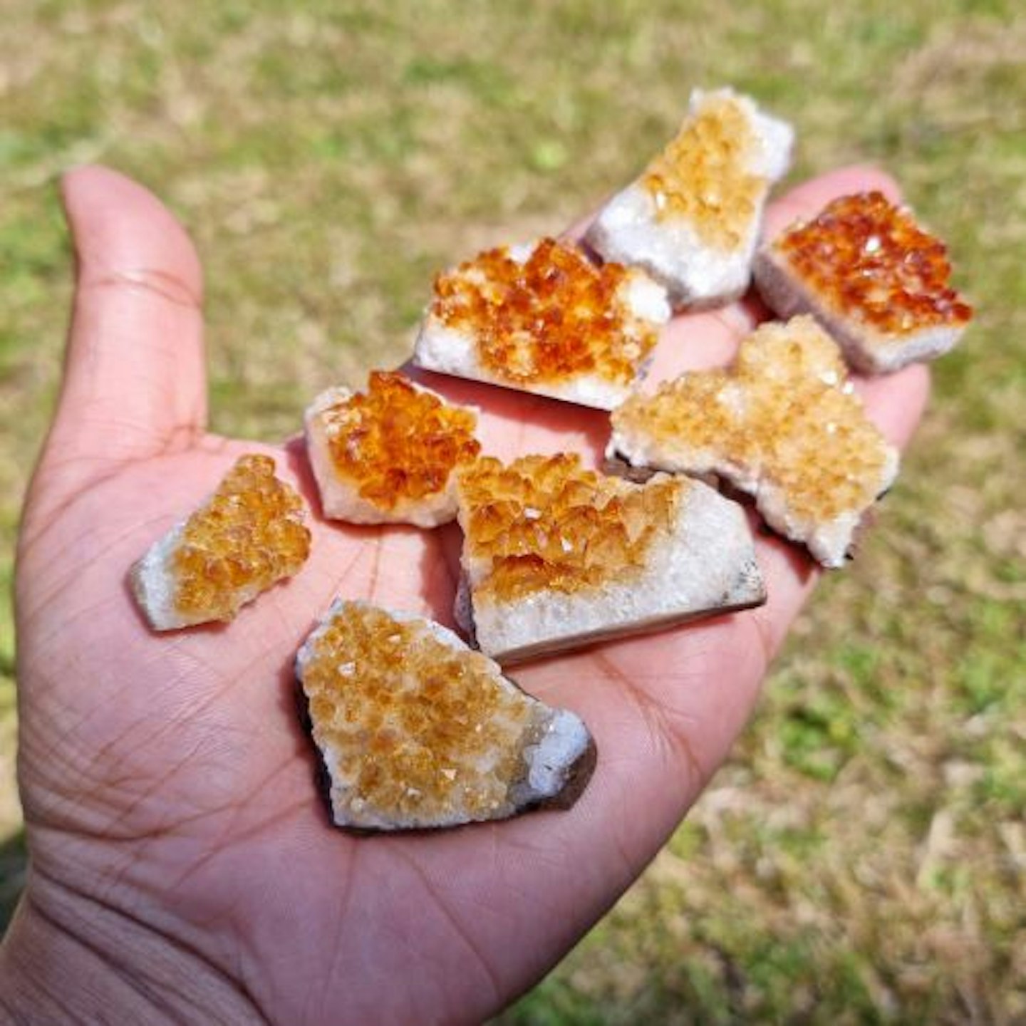 Citrine Crystal Clusters 1st grade. Healing Crystal. Natural Gemstone.