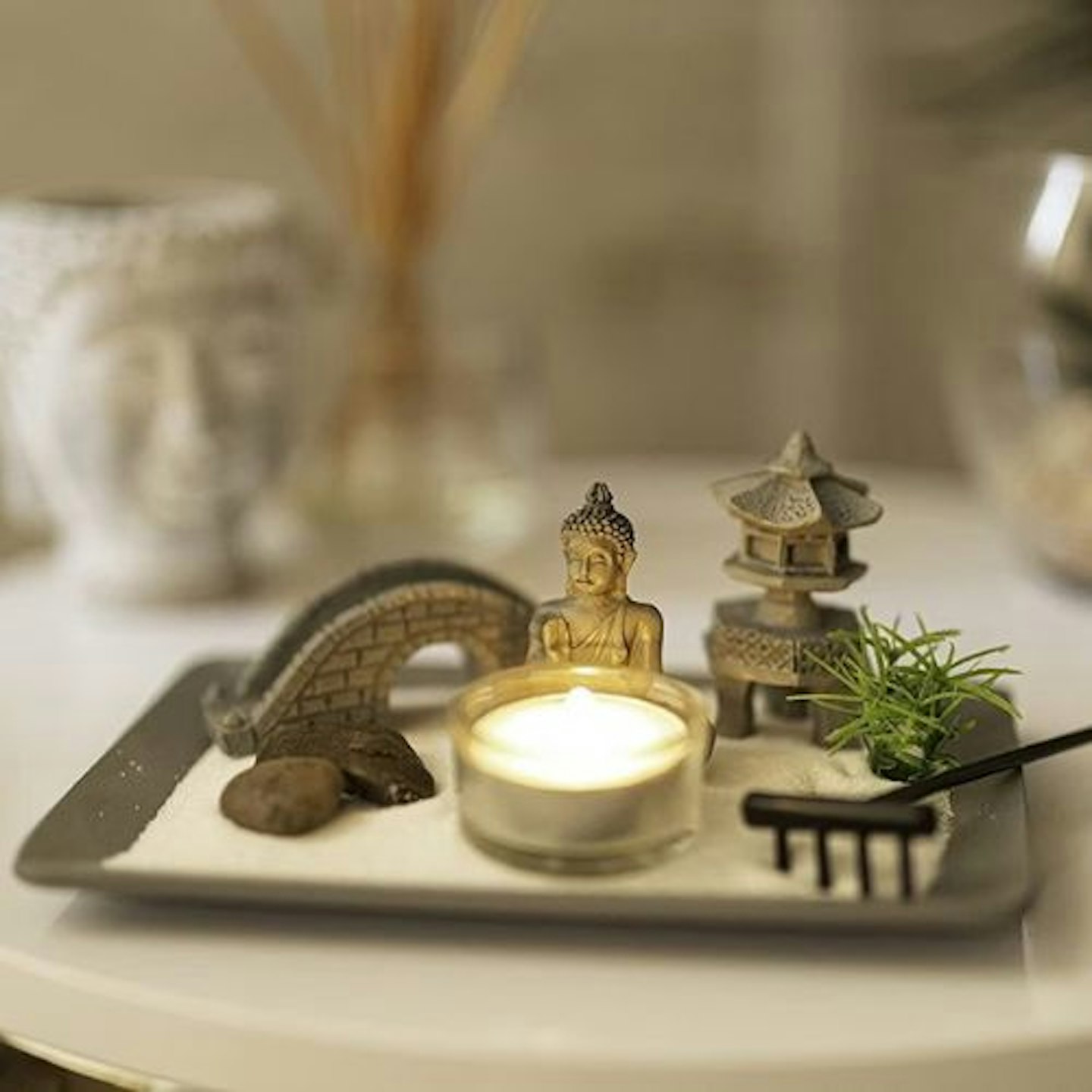 Buddha Zen Garden with Tealight Holder