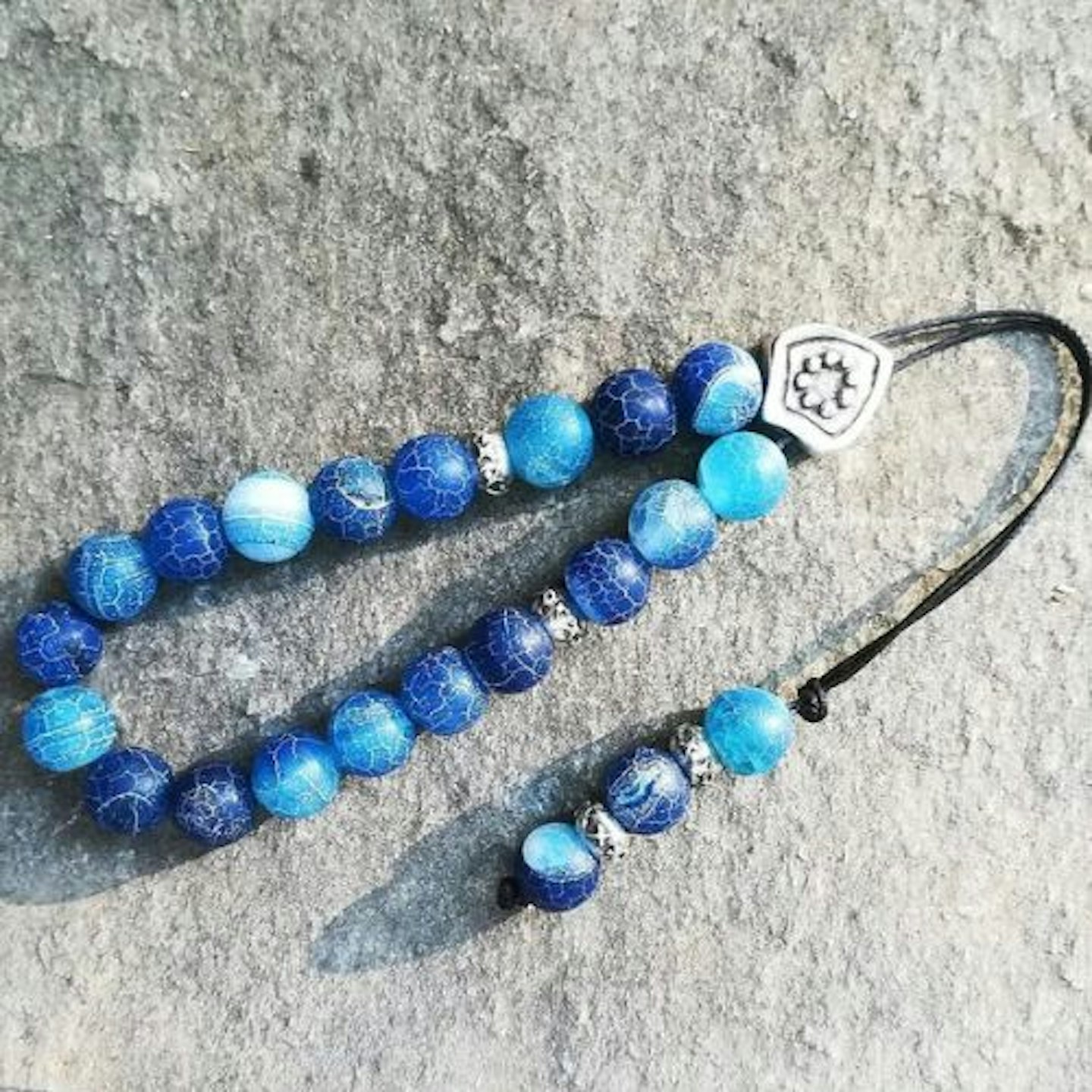 Greek Komboloi Blue Agate Worry Beads