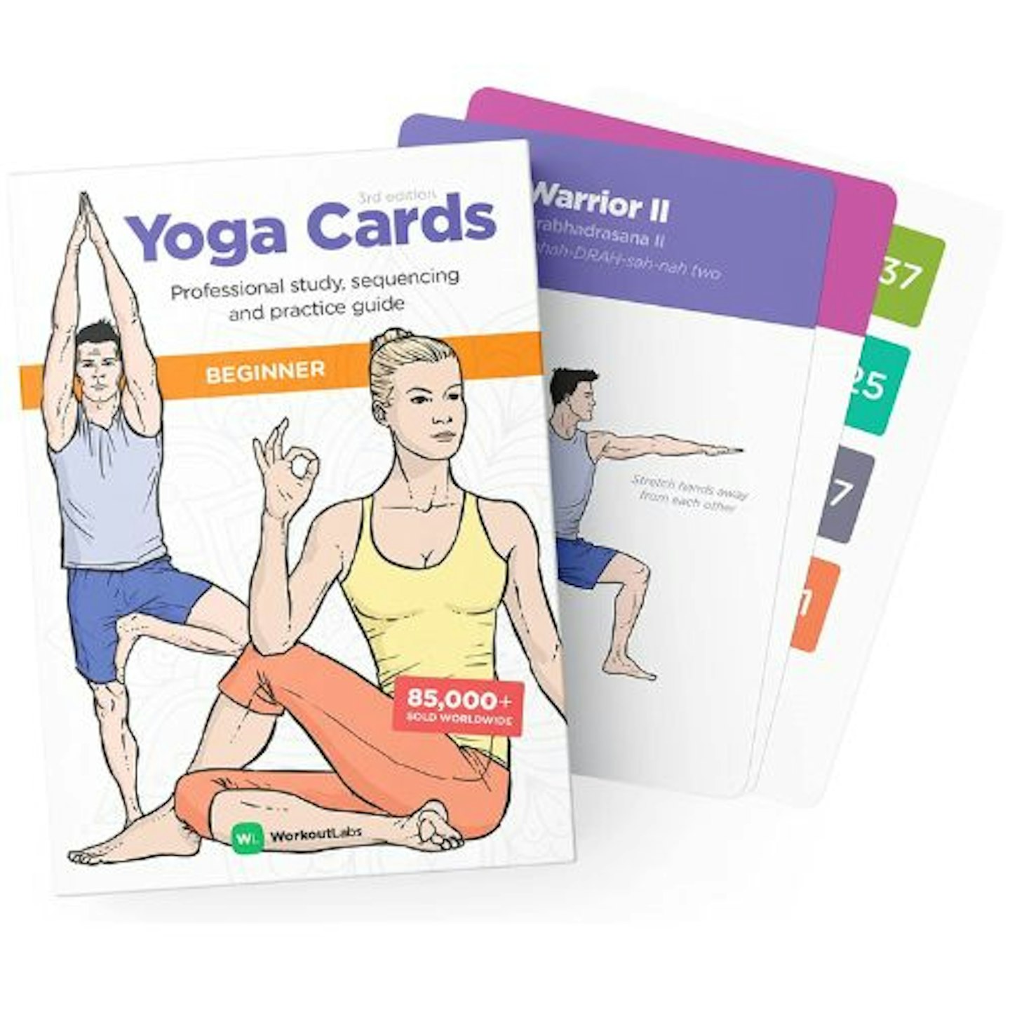 WorkoutLabs YOGA CARDS - Beginners: Professional Visual Study, Class Sequencing & Practice Guide with Essential Poses, Breathing Exercises &...