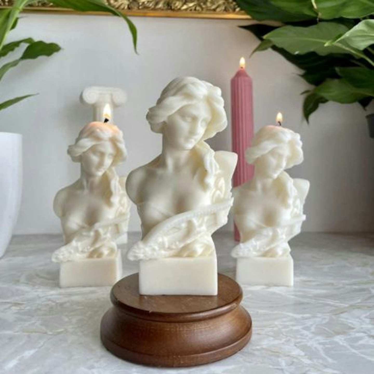 Terpsichore Goddess Statue Candle