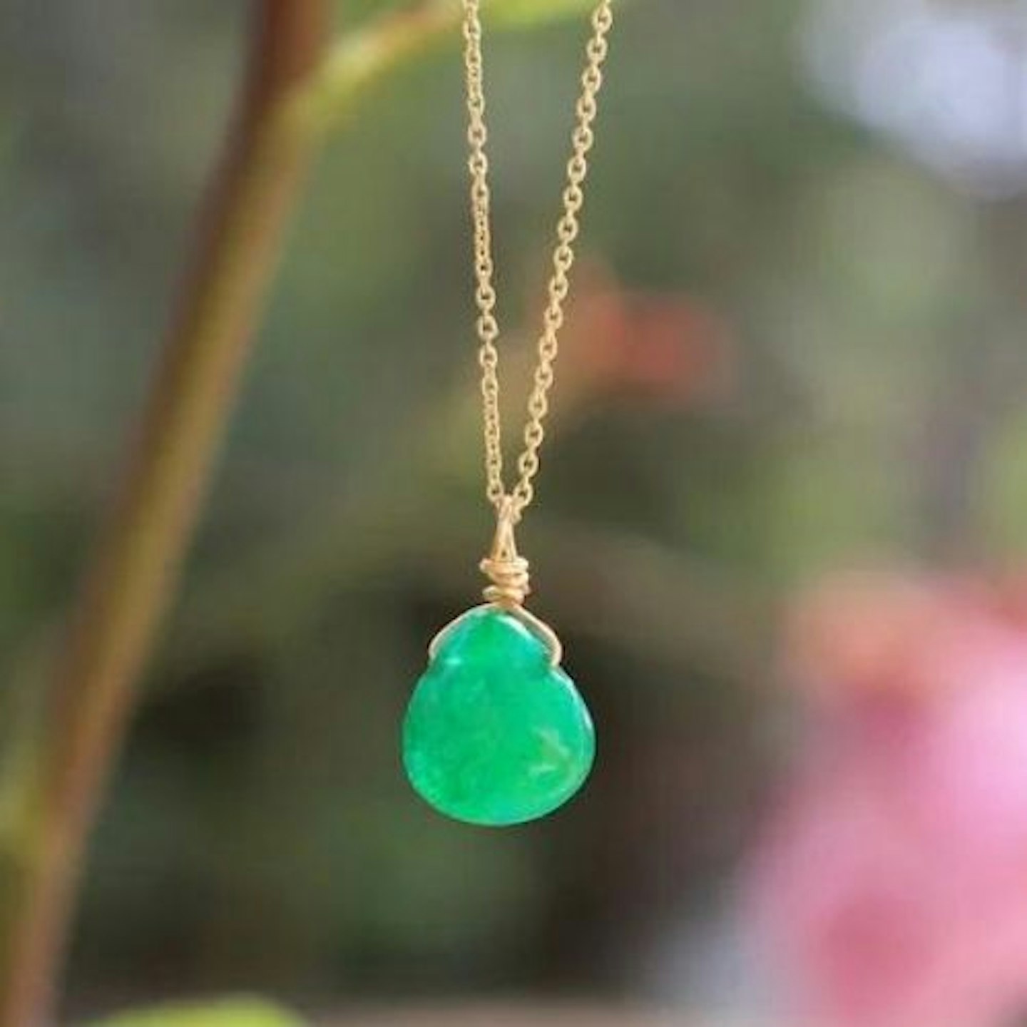 Green Jade Gemstone Necklace