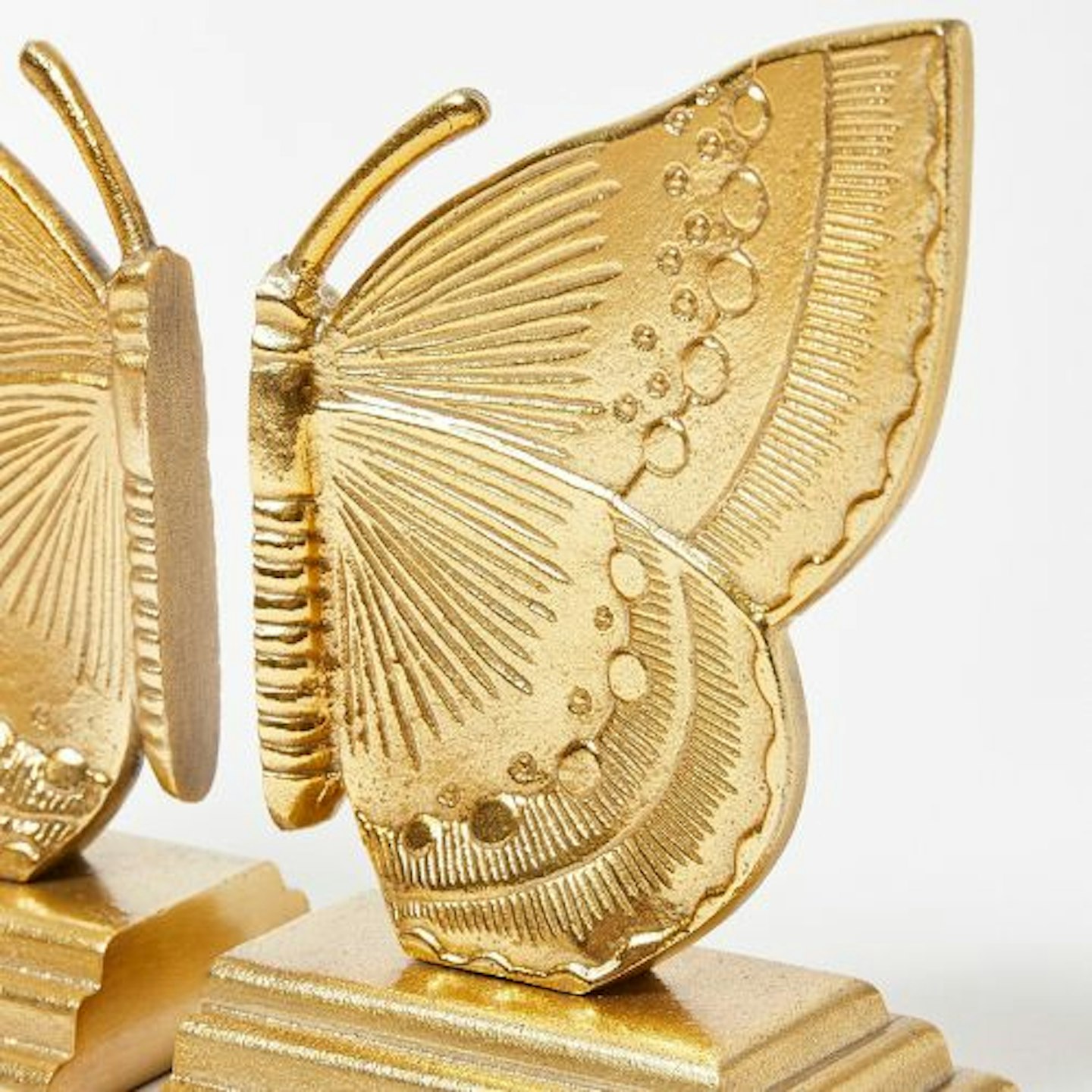 Butterfly Gold Metal Book Ends