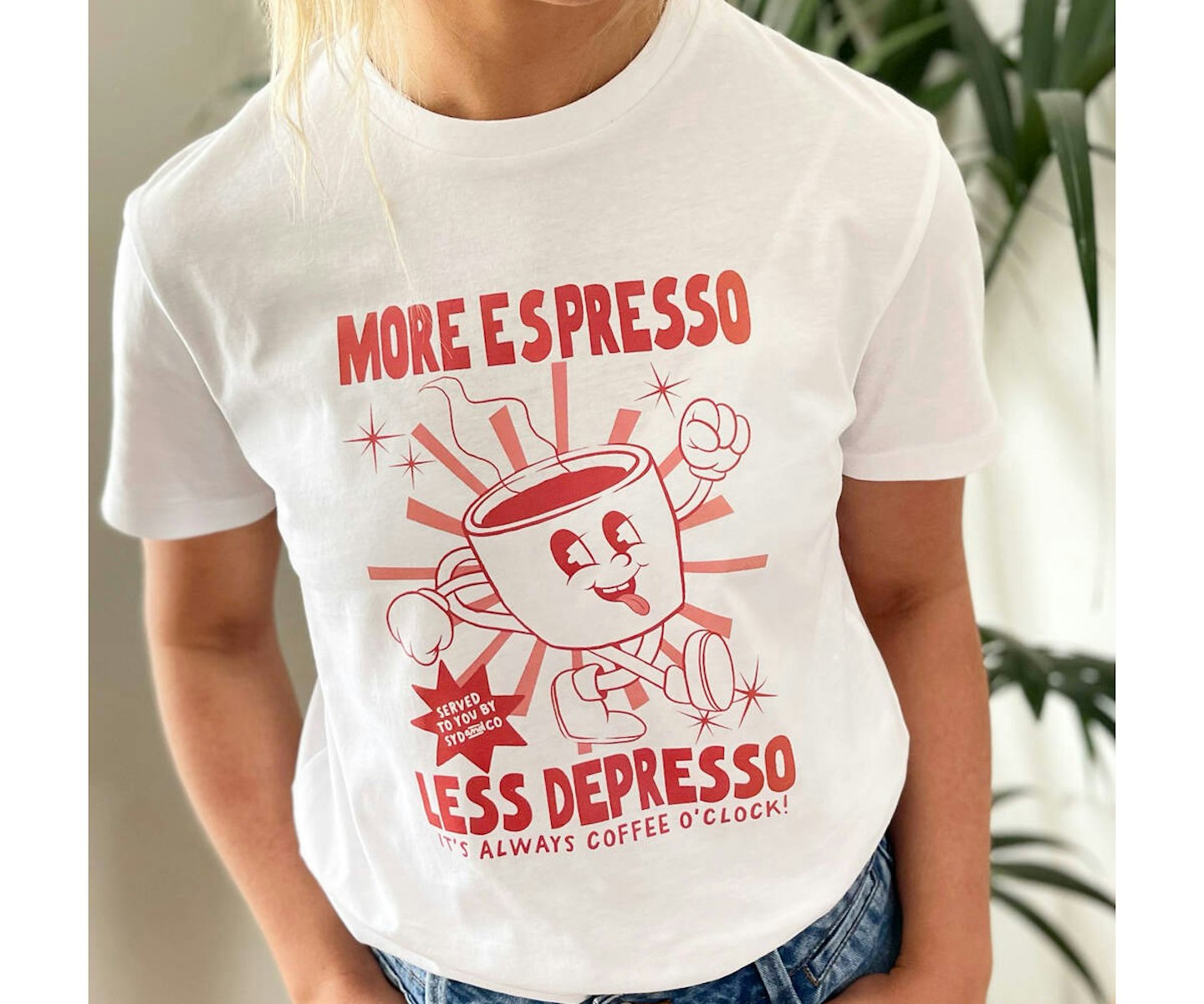 More Espresso Less Depresso Slogan T Shirt